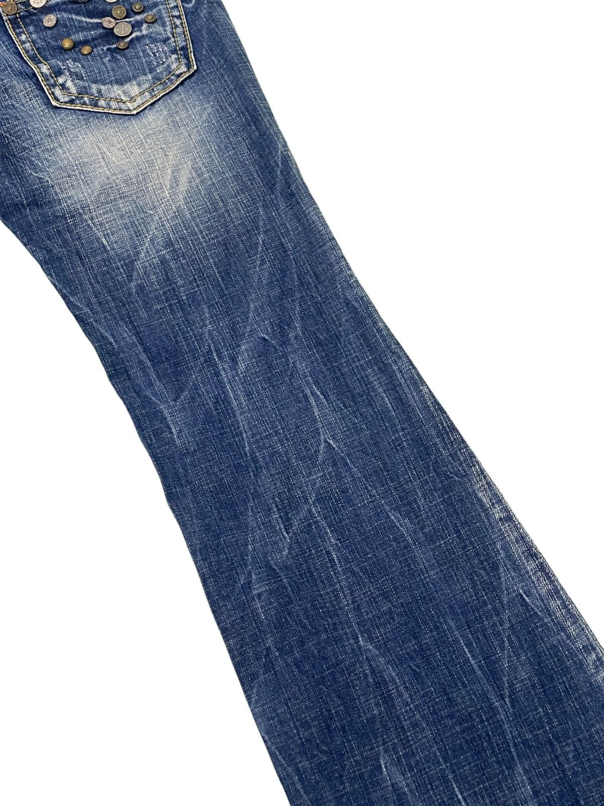 Japanese Brand Flare Jeans Lolitas Acid Wash Low Rise Boot Cut 3🟦8 Size US 29 - 16 Thumbnail
