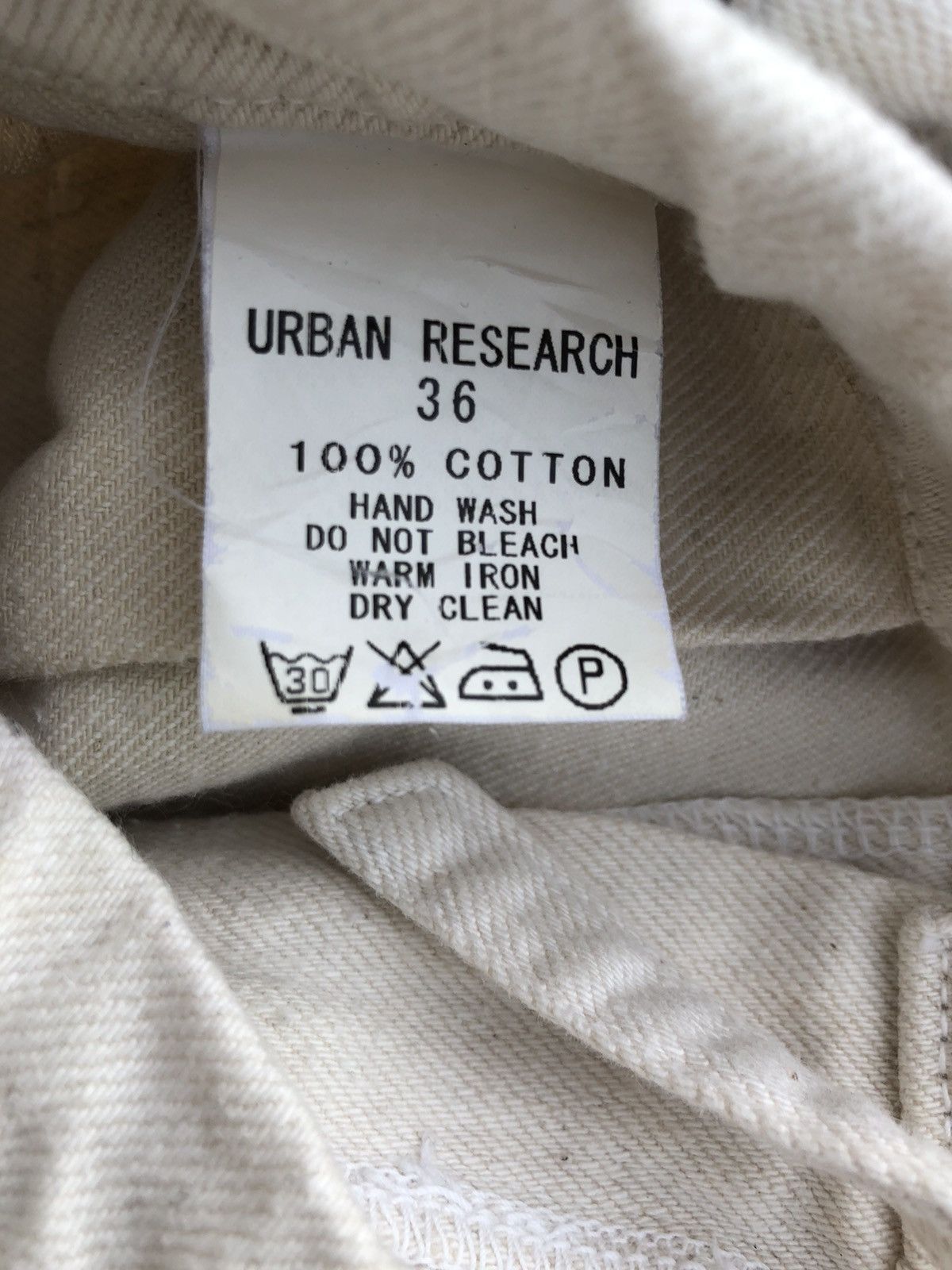URBAN RESEARCH DOORS Urban Research Canvas Cotton Pants Zipper Pocket Size US 29 - 14 Thumbnail