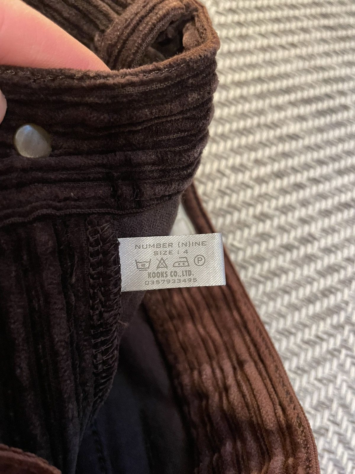 NUMBERNINE CORDUROY PANTS 02AW