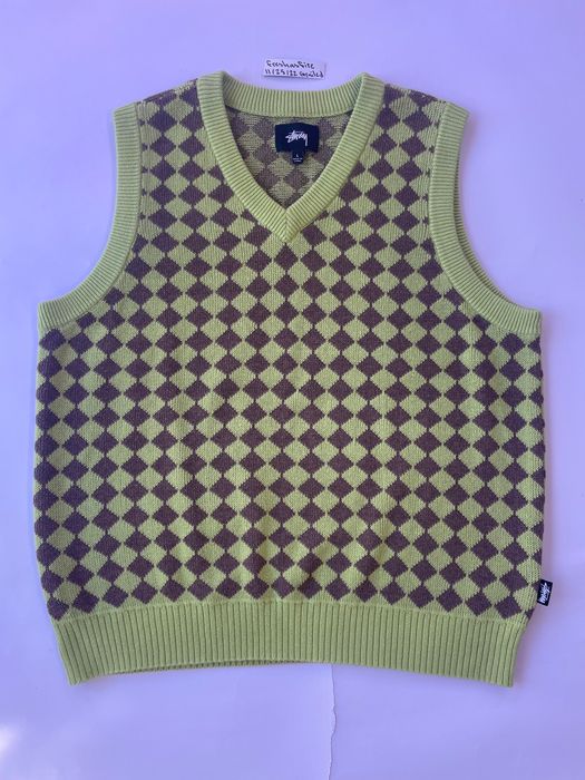Stussy Stussy Melange Checkered Sweater Vest | Grailed