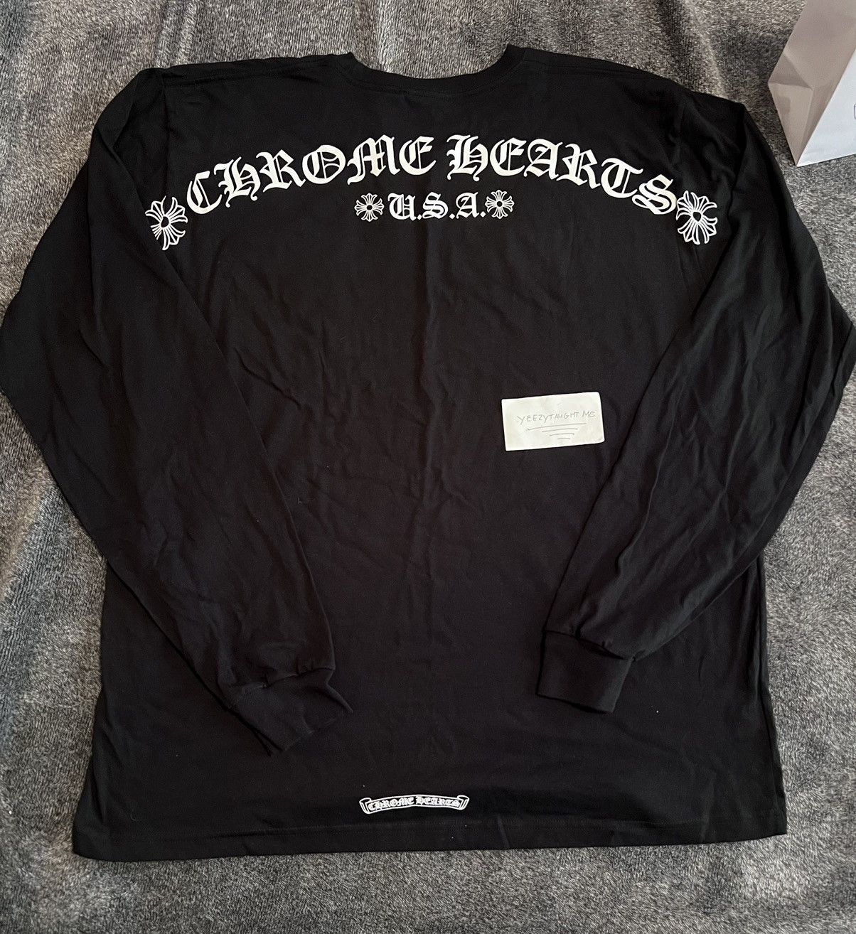 image of Chrome Hearts Black Script Usa Long sleeve , Men's (Size 2XL)