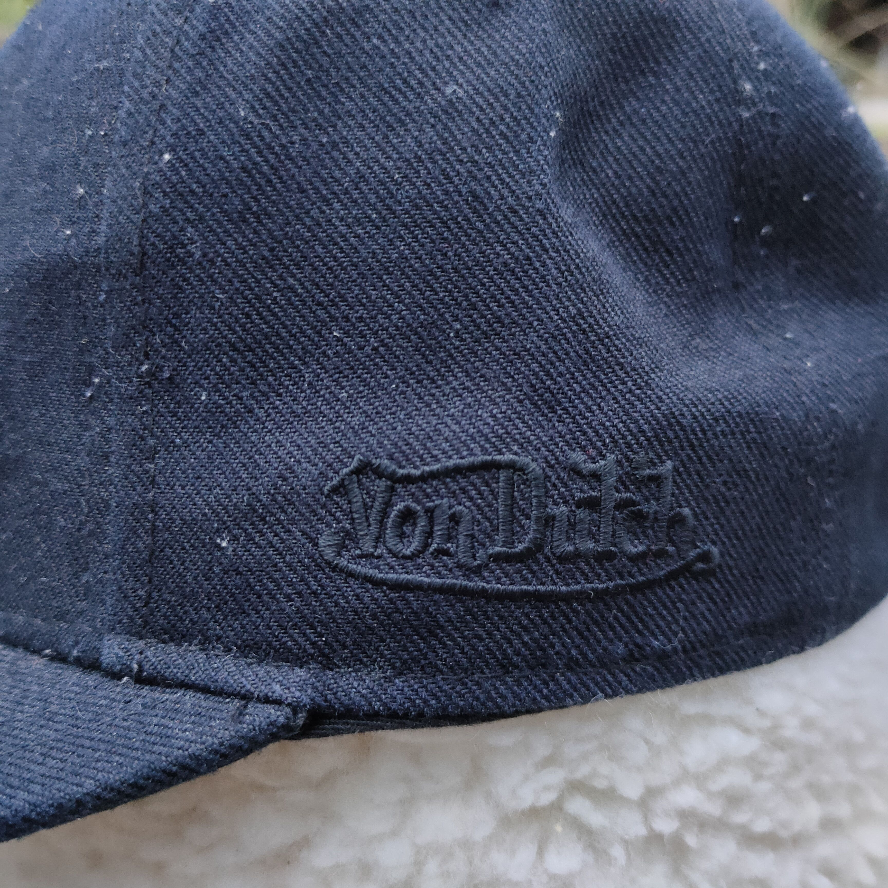 Vintage Vintage VON DUTCH Solid Black Full Cap 57CM Size Embroidery Size ONE SIZE - 3 Thumbnail