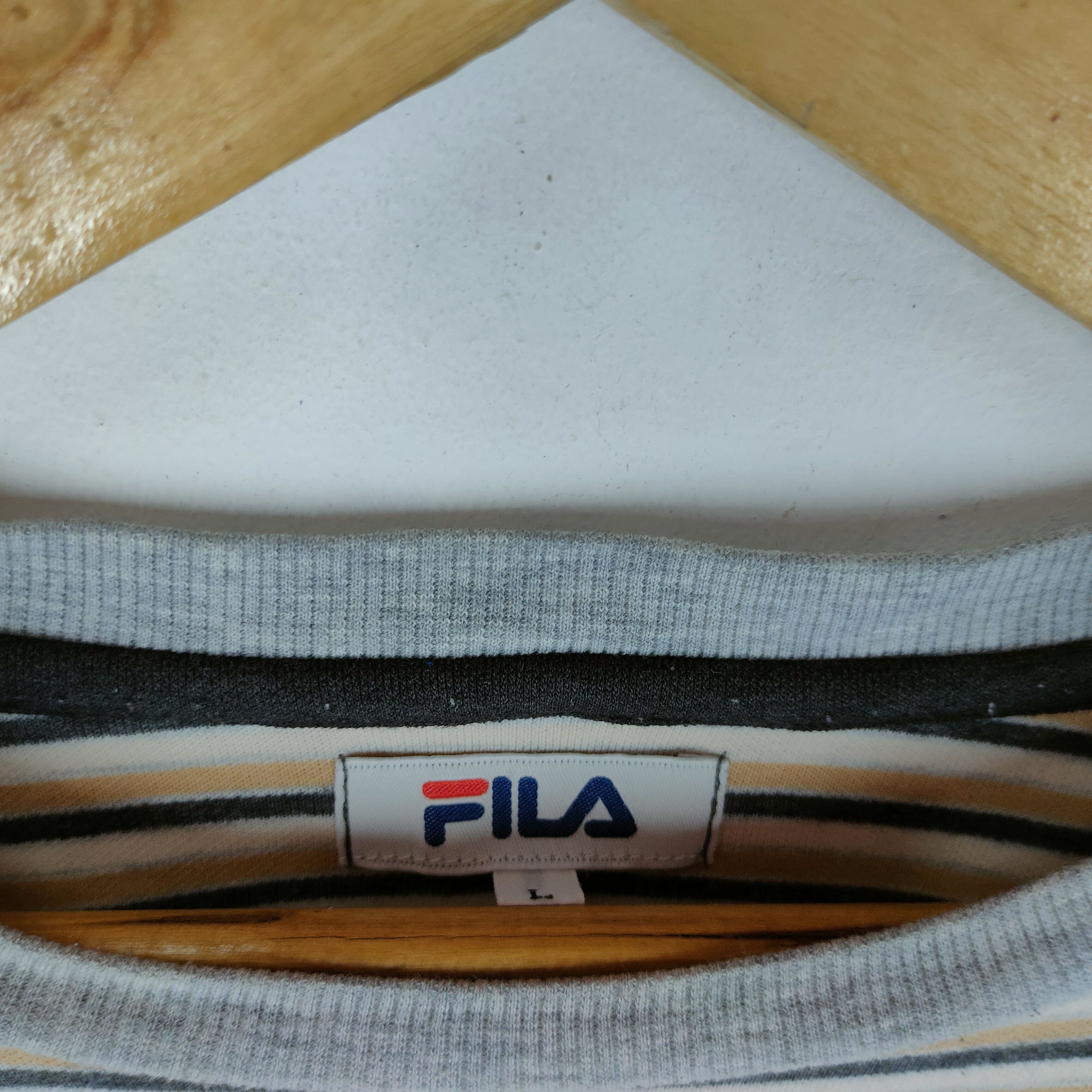 Fila FILA STRIPE Embroidery Spellout Logo Sweatshirt Size US M / EU 48-50 / 2 - 4 Thumbnail