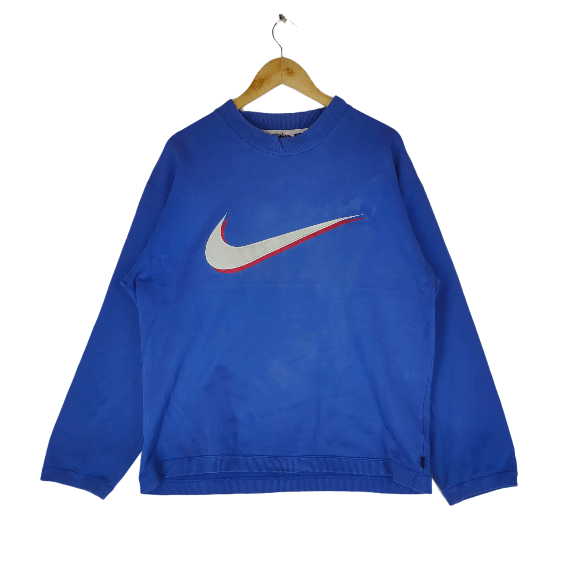 Japanese Brand Vintage NIKE DOUBLE SWOOSH Embroidery Spellout Sweatshirt Size US L / EU 52-54 / 3 - 1 Thumbnail