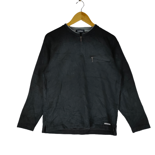 image of U.p. Renoma Neck Zipper M Size Single Pocket Sweatshirt, Men's