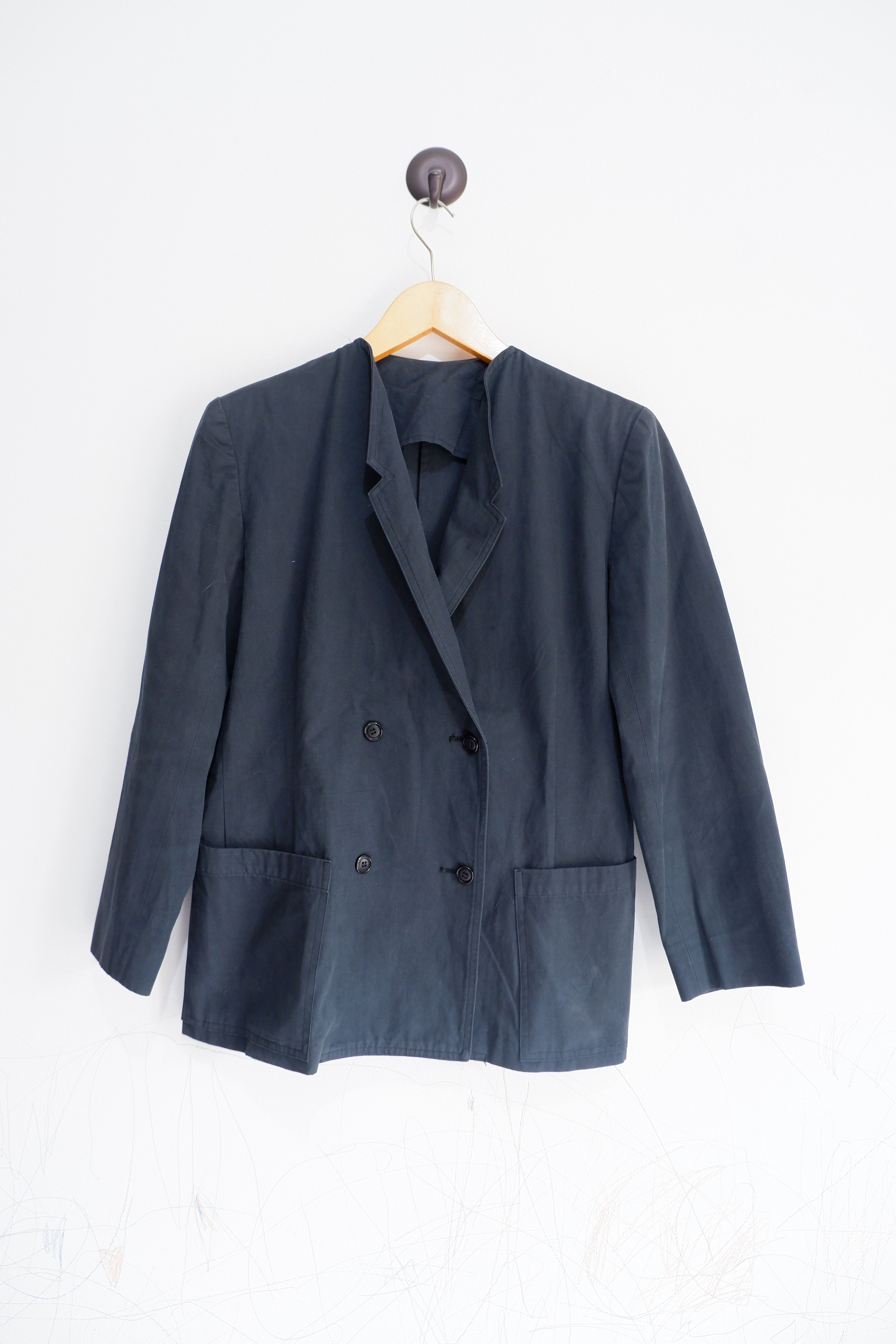 Y's Vintage Y's Yohji Yamamoto Collarless Double Breast Jacket Size M / US 6-8 / IT 42-44 - 1 Thumbnail
