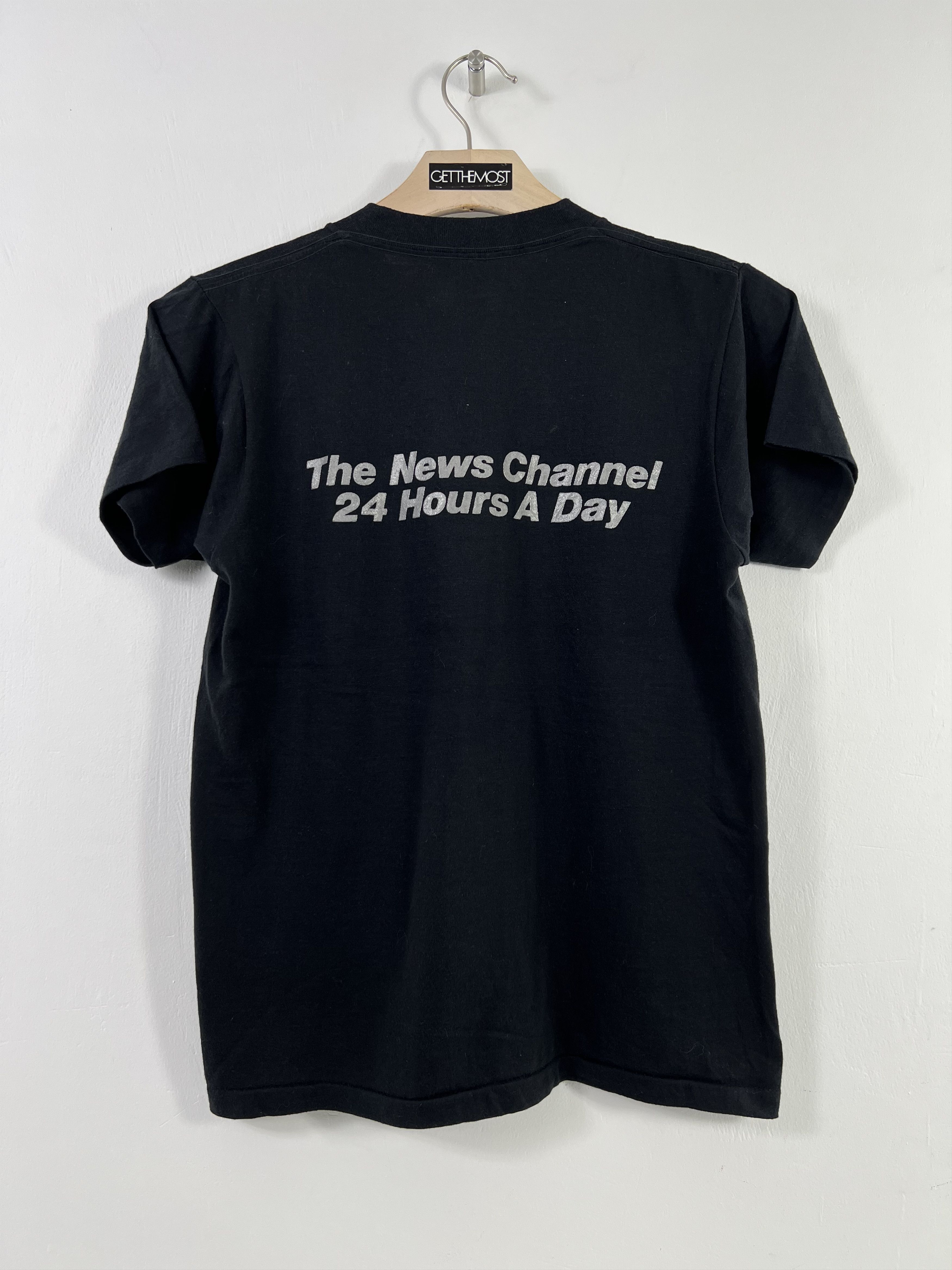 Vintage Vintage 80s CNN News Channel Promo tee (M) GTMD271 Size US M / EU 48-50 / 2 - 4 Thumbnail