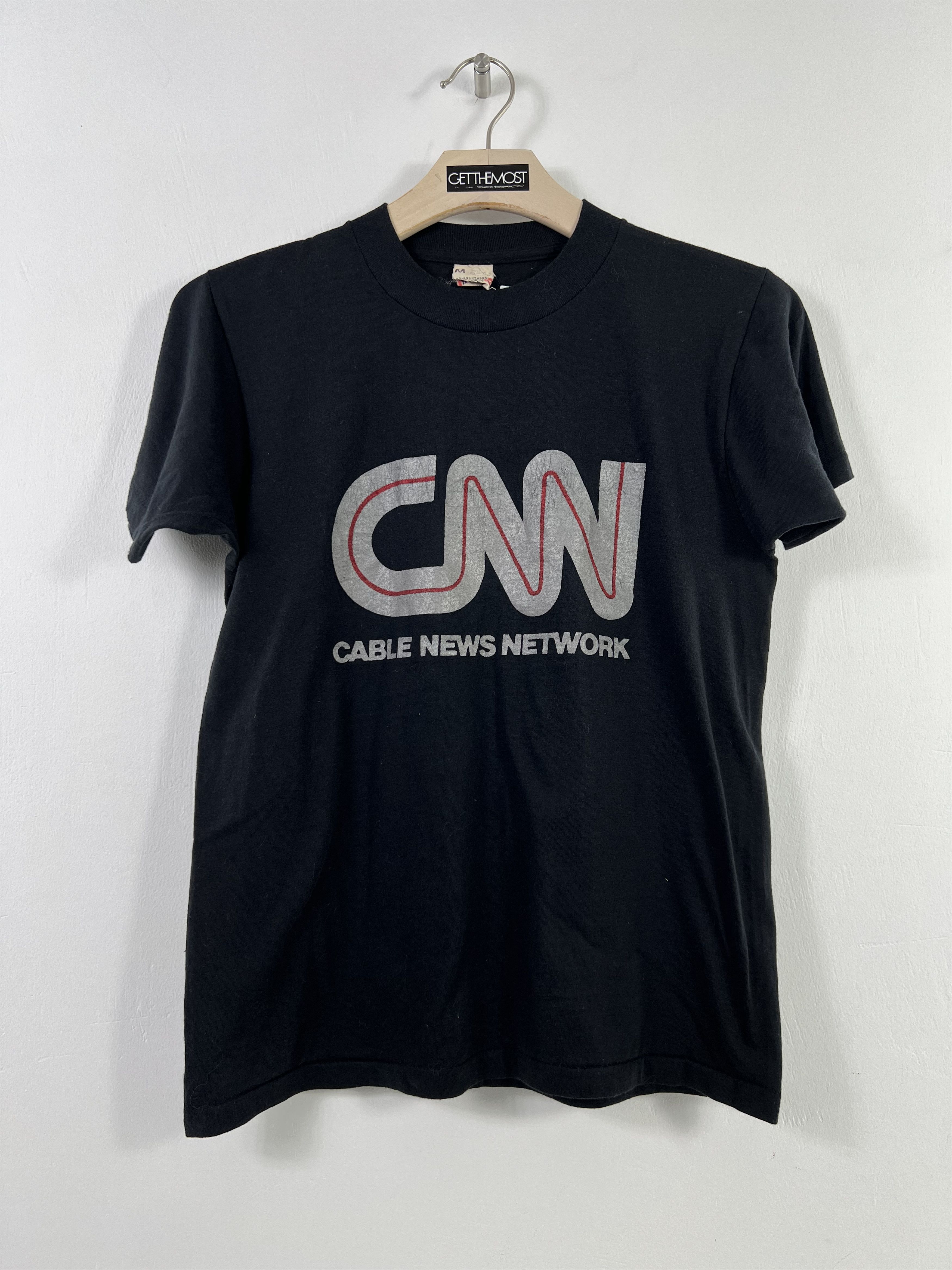 Vintage Vintage 80s CNN News Channel Promo tee (M) GTMD271 Size US M / EU 48-50 / 2 - 1 Thumbnail