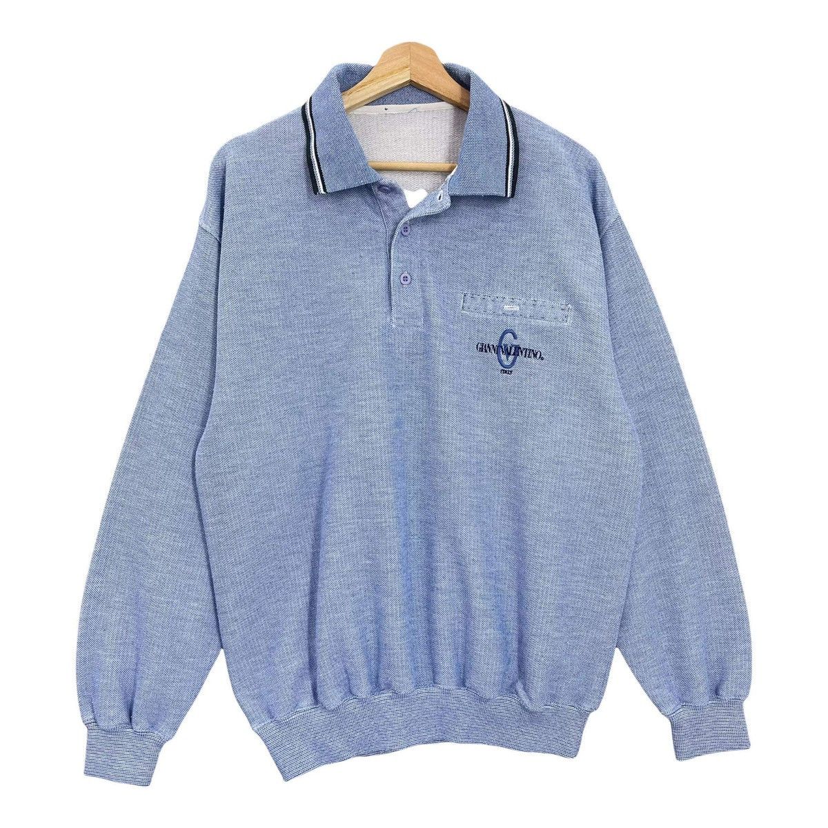 Valentino Vintage 90’s Gianni Valentino Collar Sweatshirt Size M Size US M / EU 48-50 / 2 - 1 Thumbnail