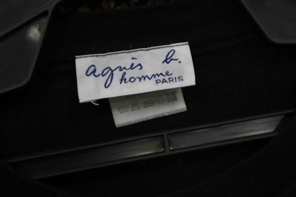 agnes b. Agnes B Homme Paris Black Cotton T Shirt Made In Japan Size US M / EU 48-50 / 2 - 4 Thumbnail