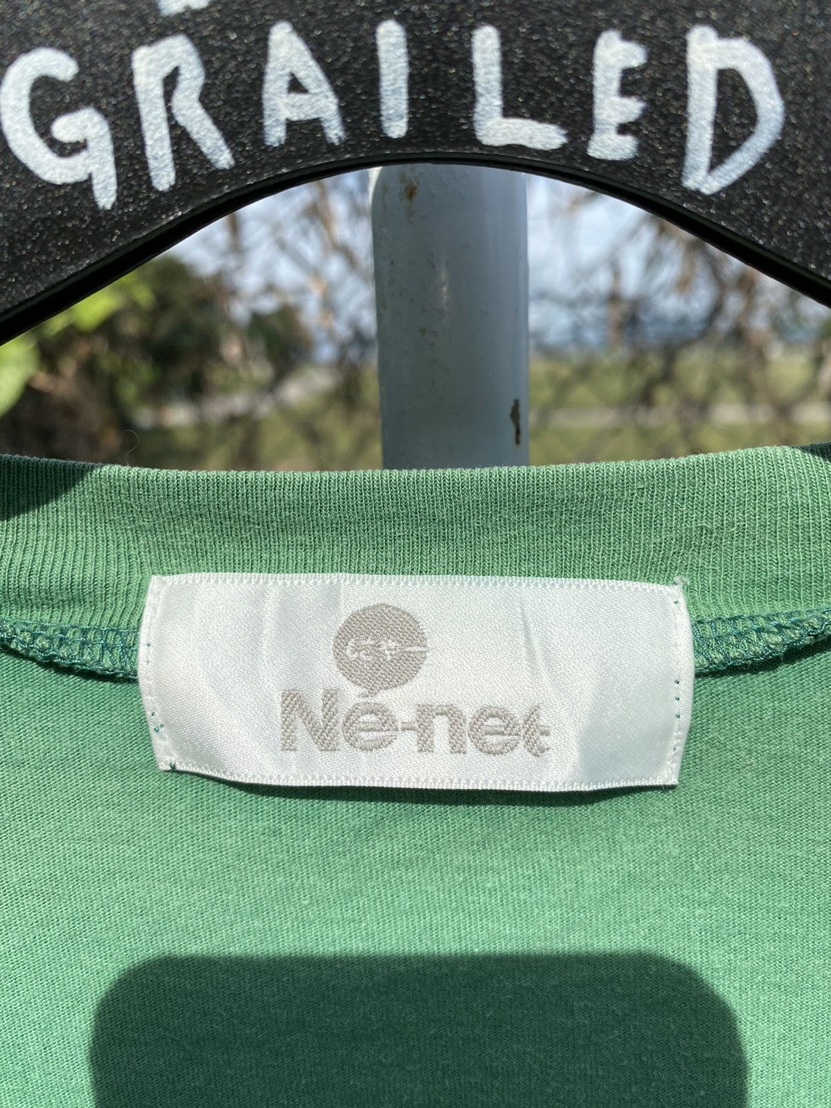 Issey Miyake × Ne-Net Ne-Net by Issey Miyake Made Japan T-shirt Worn Green Size US M / EU 48-50 / 2 - 3 Thumbnail