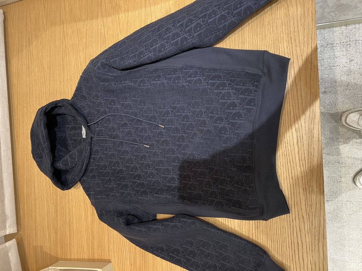 dior oblique towel hoodie