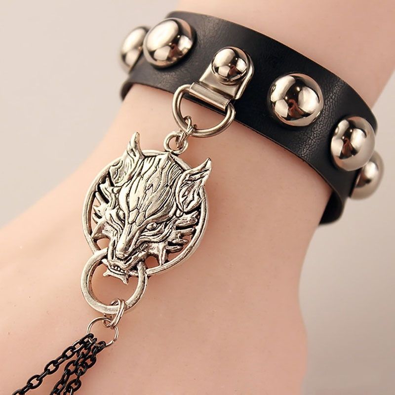 Jewelry Skull Wolf Hand Chains Bracelet Size ONE SIZE - 4 Thumbnail