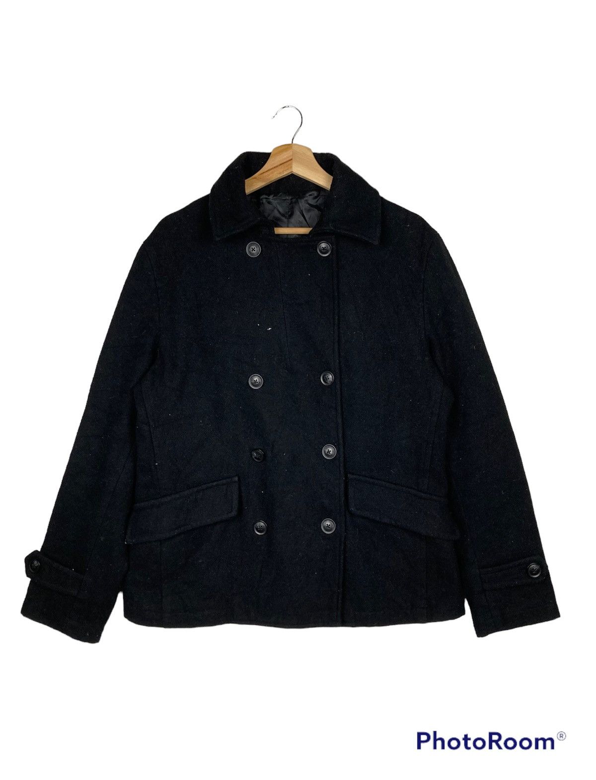 image of Cashmere Wool x Mcgregor M’Gregor Classic Double Breast Wool Coat 61-1 in Black, Men's (Size Large)