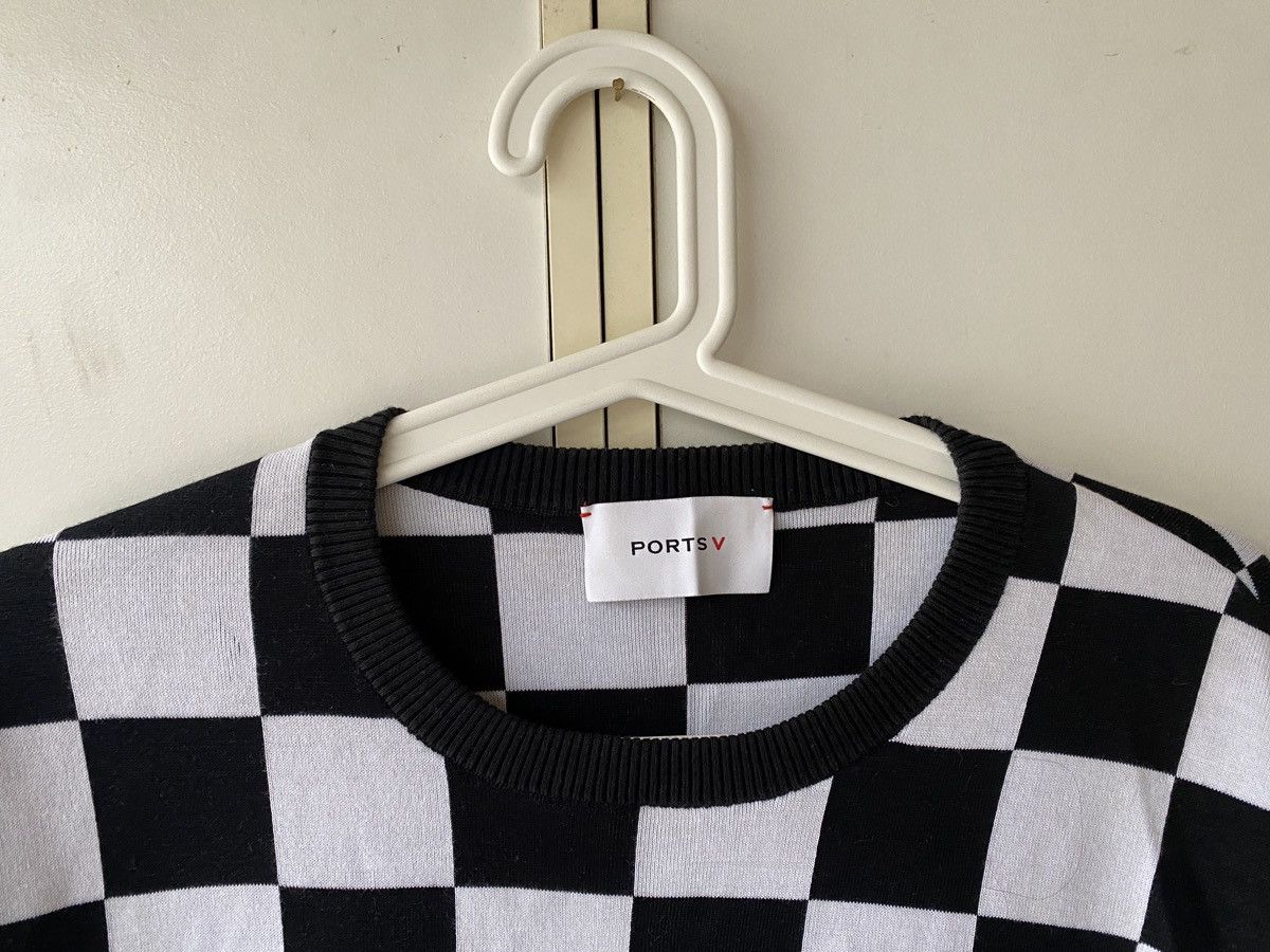 Designer PORTS V CHECKED PRINT SWEATSHIRT Size US M / EU 48-50 / 2 - 2 Thumbnail