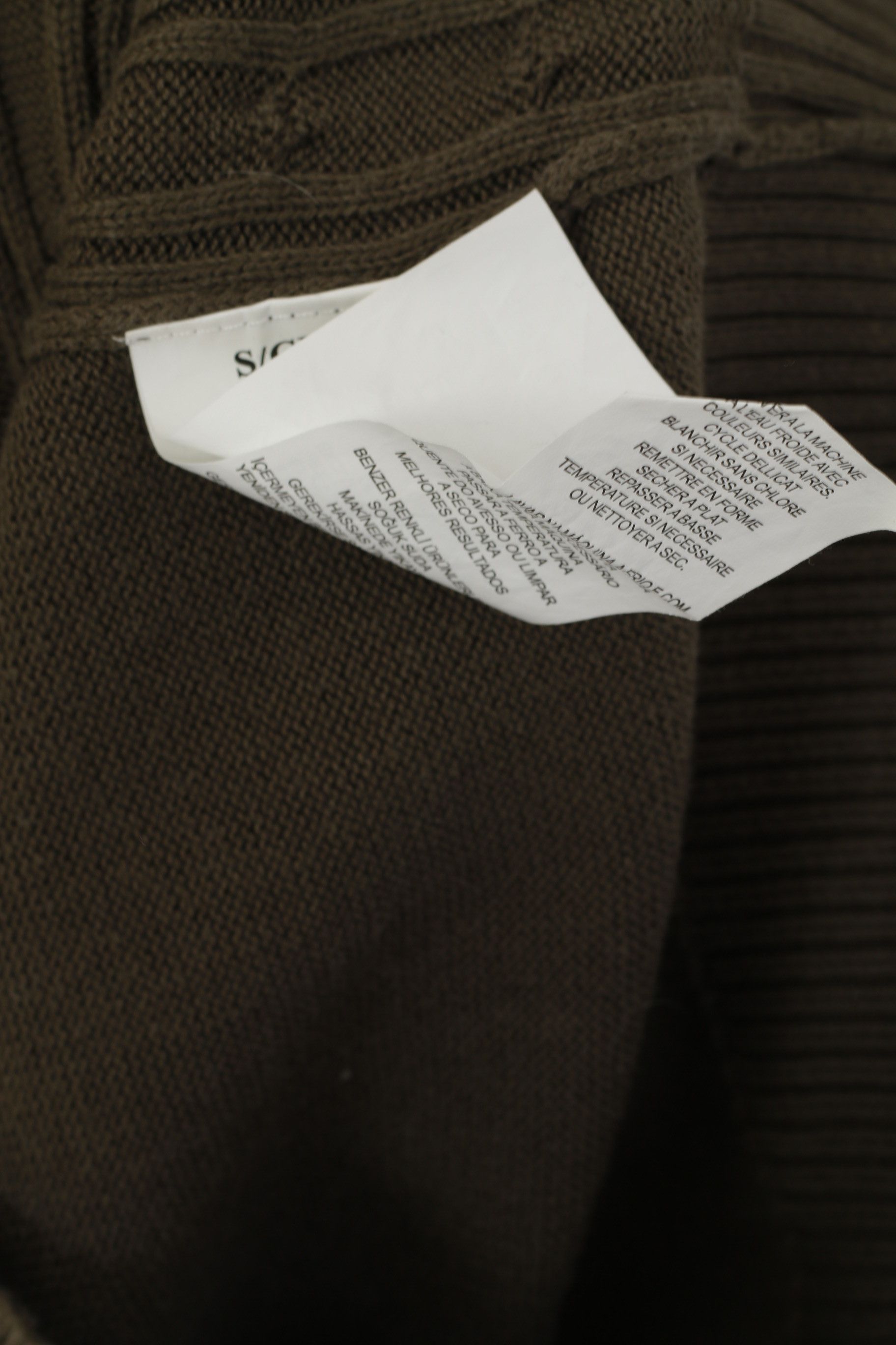 Original Penguin Penguin Men S Jumper Khaki Cotton Knitted Crew Neck 8103 Size US S / EU 44-46 / 1 - 6 Thumbnail