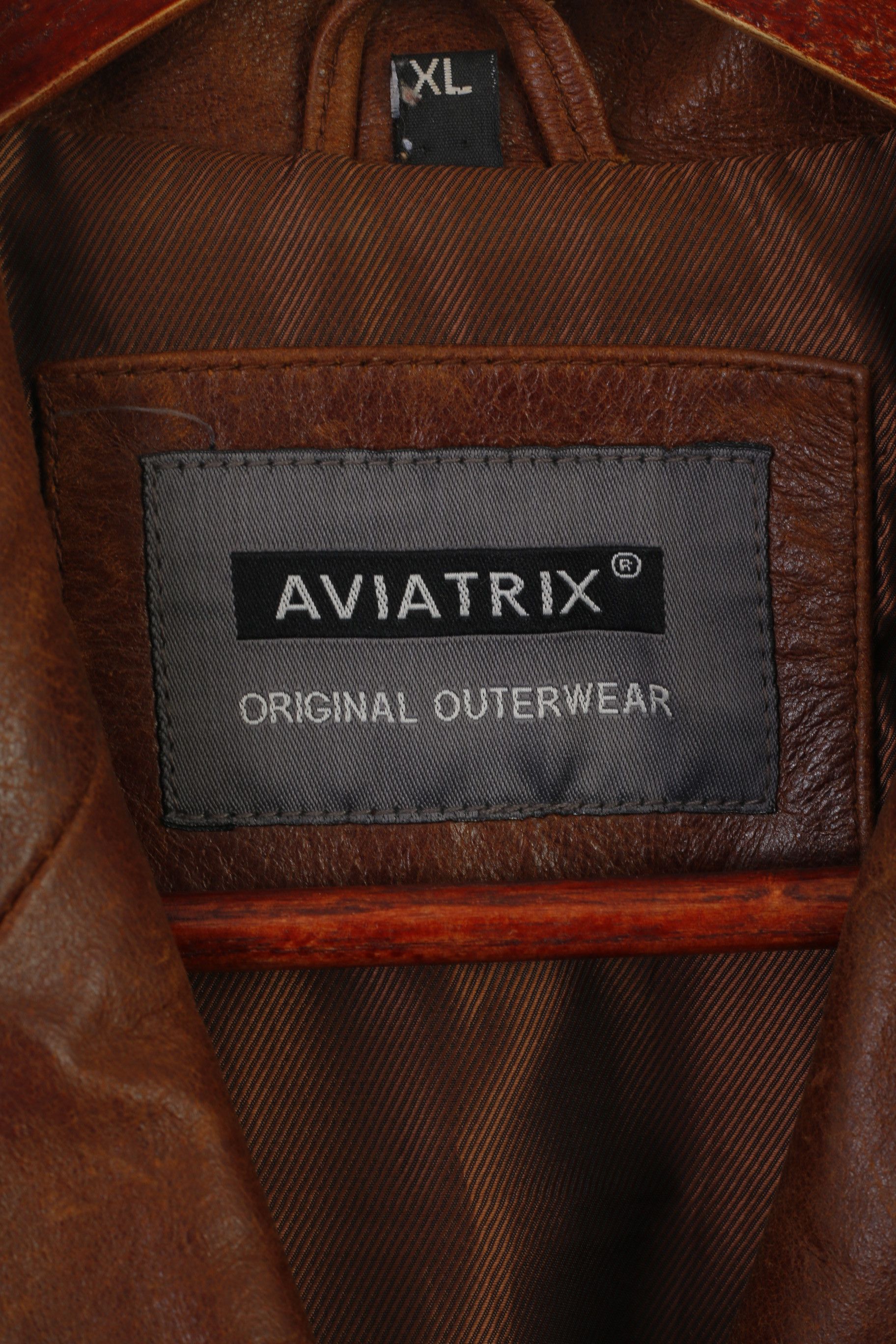 Vintage Aviatrix Women XL (L) Jacket Brown Leather 6173 Size XL / US 12-14 / IT 48-50 - 4 Thumbnail