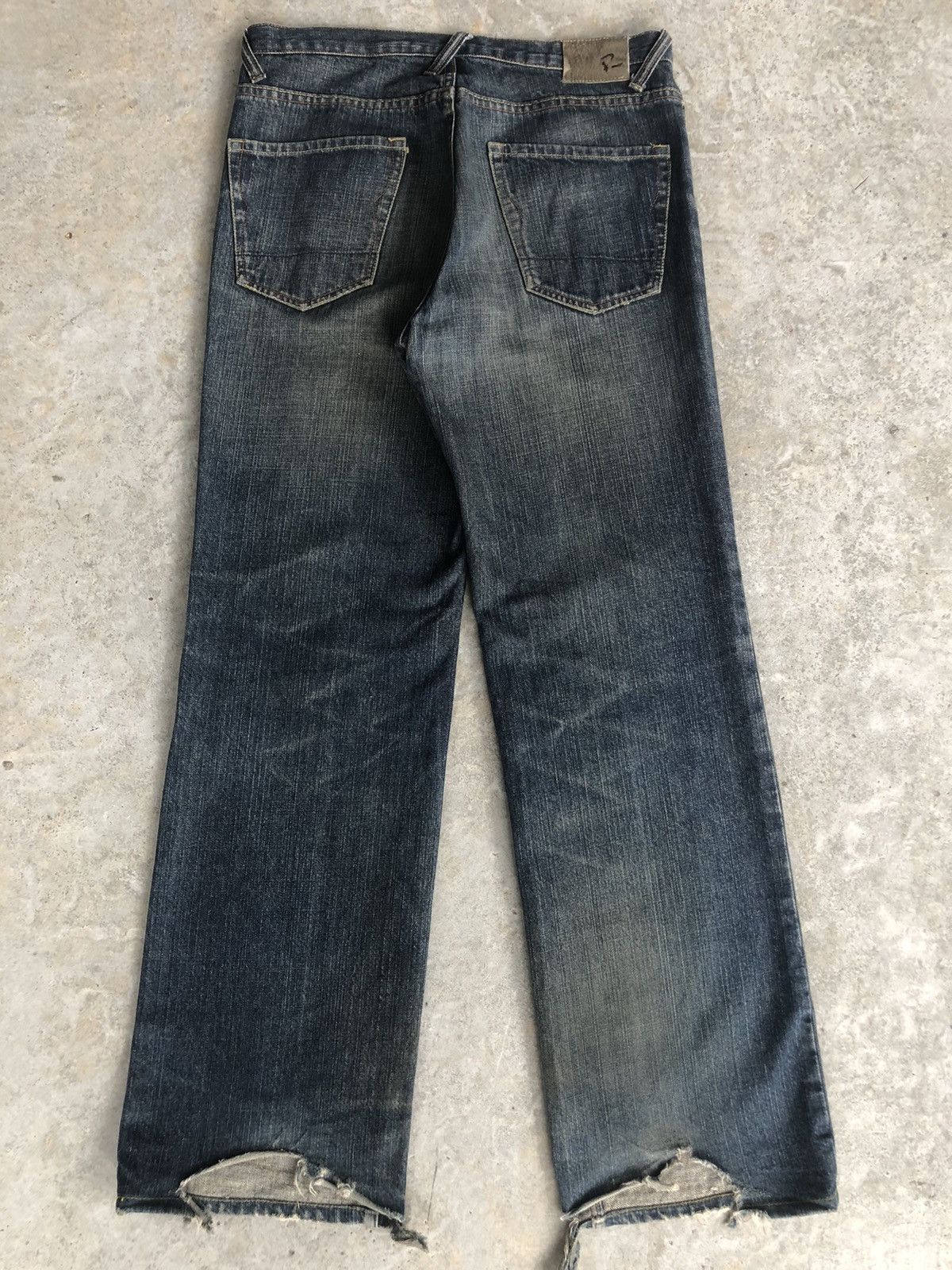 291295=Homme Japanese 291295 homme Distressed Jeans Straight Leg Jeans Size US 32 / EU 48 - 2 Thumbnail