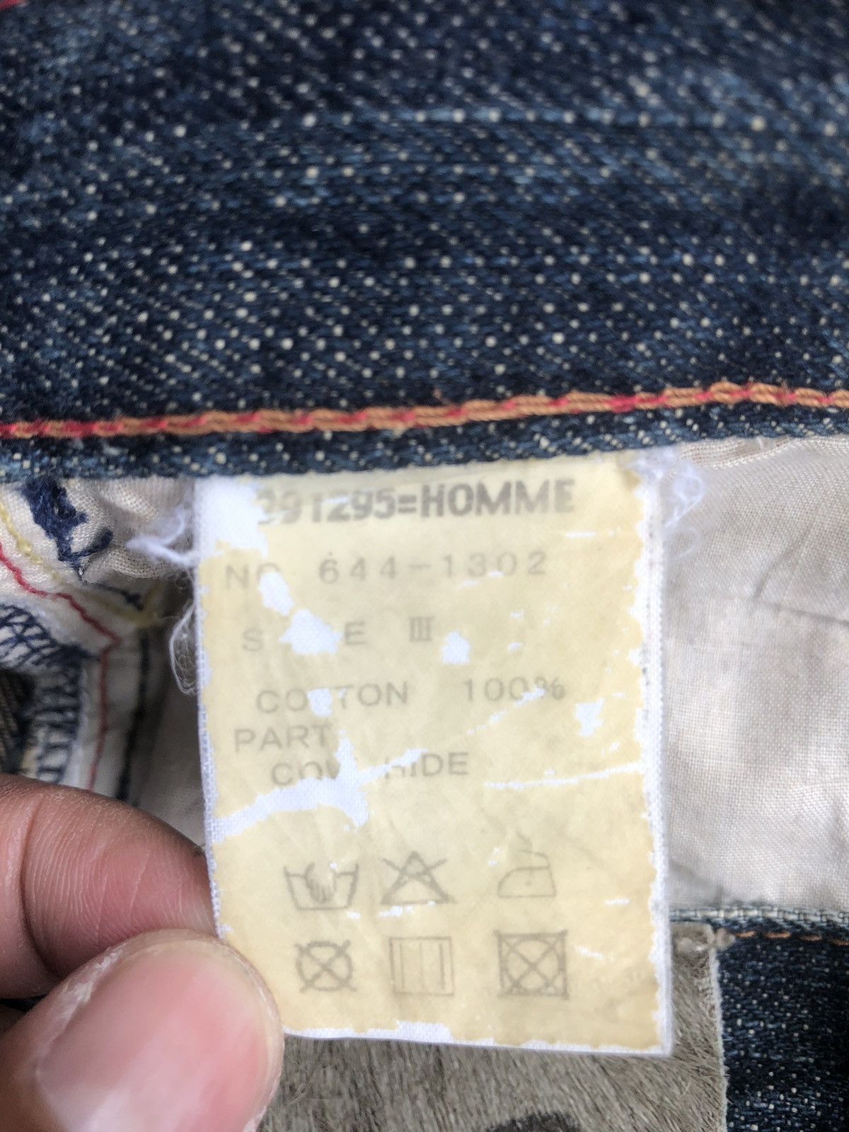 291295=Homme Japanese 291295 homme Distressed Jeans Straight Leg Jeans Size US 32 / EU 48 - 15 Thumbnail