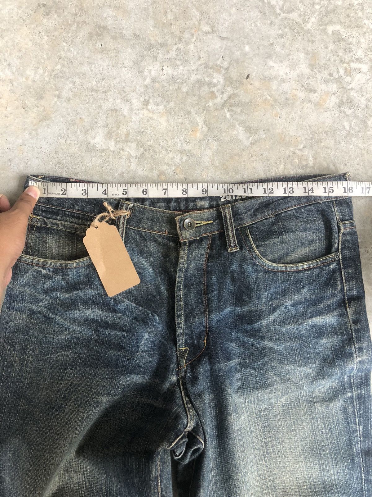291295=Homme Japanese 291295 homme Distressed Jeans Straight Leg Jeans Size US 32 / EU 48 - 16 Thumbnail