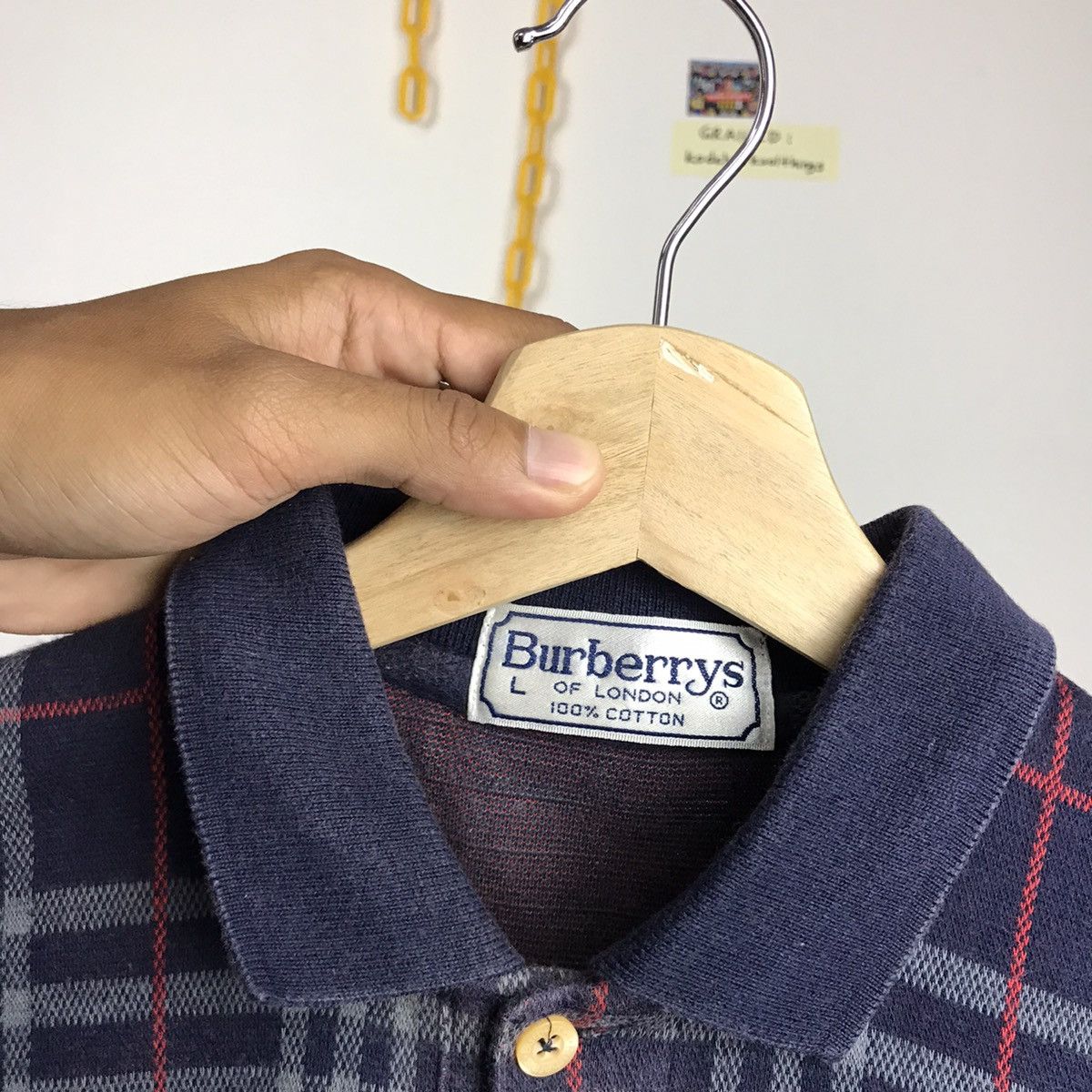 Burberry × Vintage Vintage Burberry Nova Check Polo Size US L / EU 52-54 / 3 - 8 Thumbnail