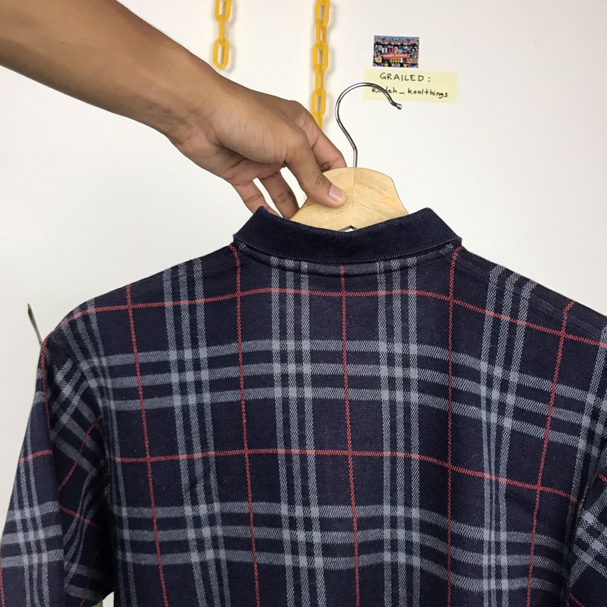 Burberry × Vintage Vintage Burberry Nova Check Polo Size US L / EU 52-54 / 3 - 4 Thumbnail