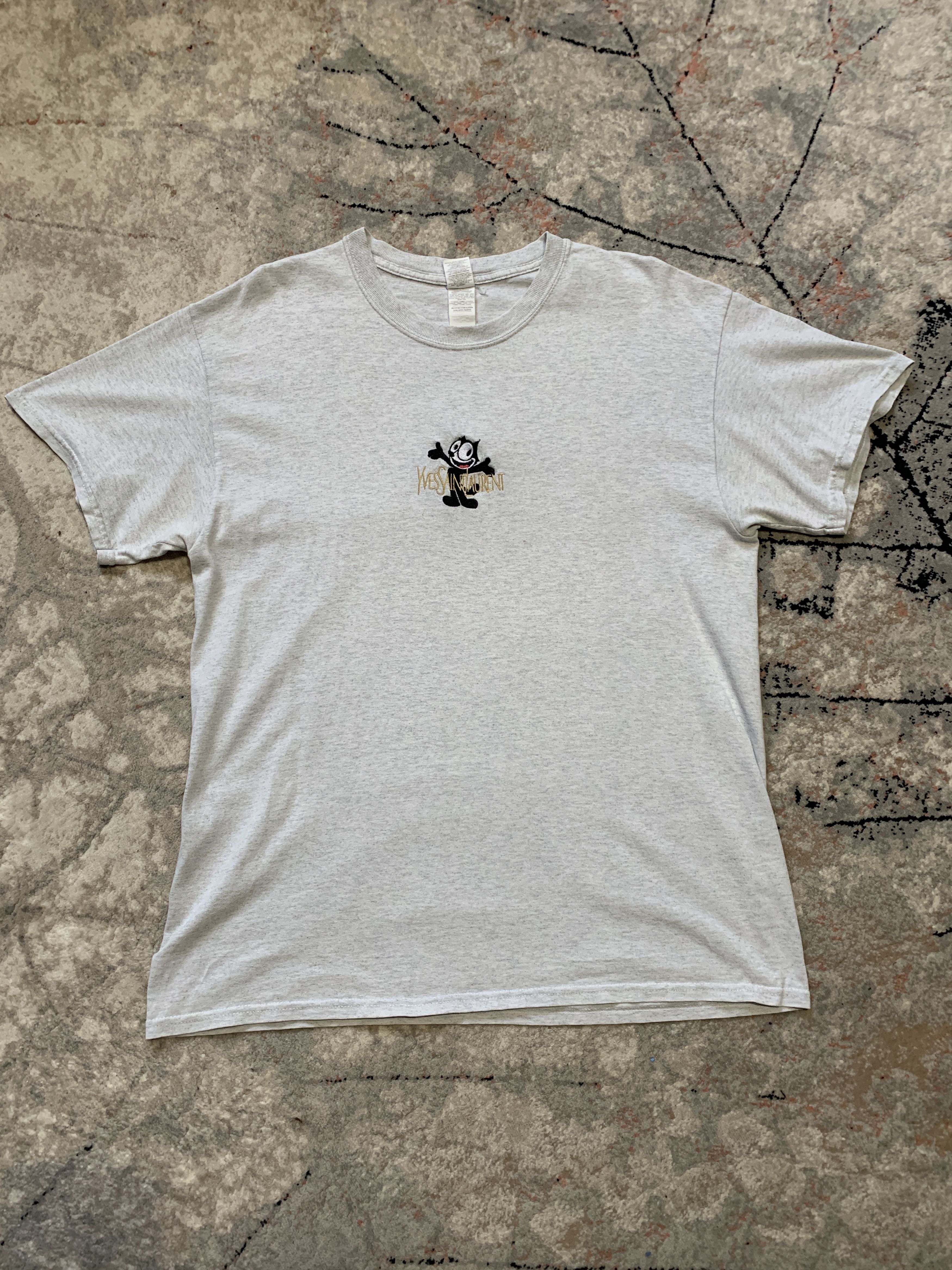 Gildan × Vintage Felix Cat Yves Saint Laurent Gildan T-Shirt Size US L / EU 52-54 / 3 - 1 Thumbnail
