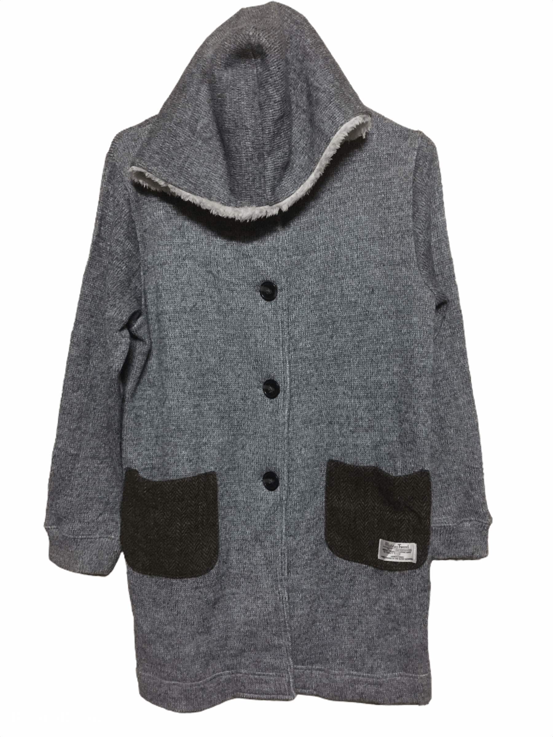 Harris Tweed × Japanese Brand Harris Tweed x Natural Pellete Hoodie Long Jacket Size US S / EU 44-46 / 1 - 1 Thumbnail