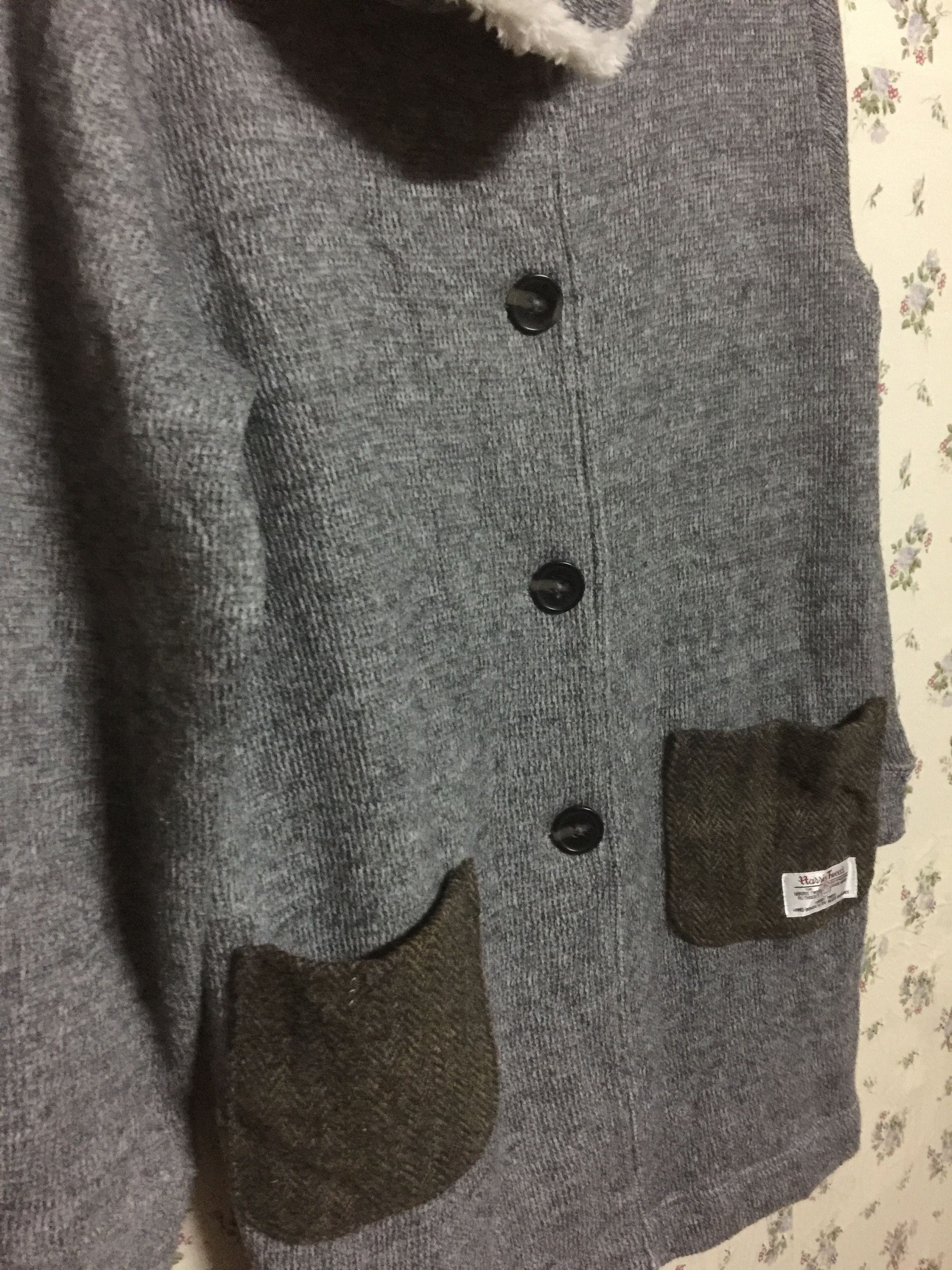 Harris Tweed × Japanese Brand Harris Tweed x Natural Pellete Hoodie Long Jacket Size US S / EU 44-46 / 1 - 4 Thumbnail