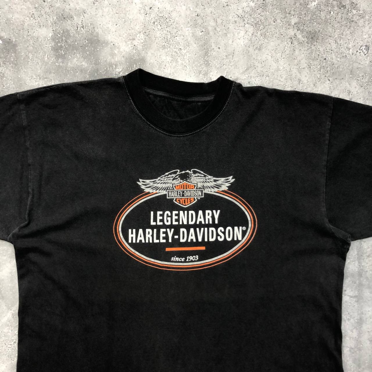 Harley Davidson Vintage Legendary Harley Davidson T Shirt Faded Black XL Size US XL / EU 56 / 4 - 2 Thumbnail