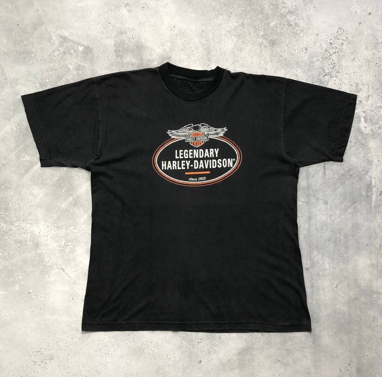 Harley Davidson Vintage Legendary Harley Davidson T Shirt Faded Black XL Size US XL / EU 56 / 4 - 1 Thumbnail