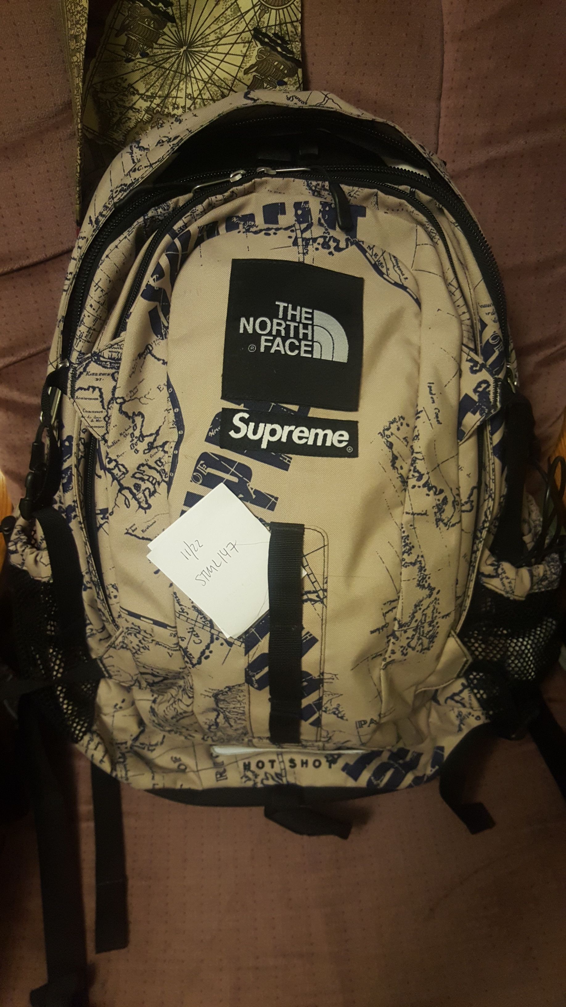 Supreme supreme venture north face tnf maps bookbag Grailed