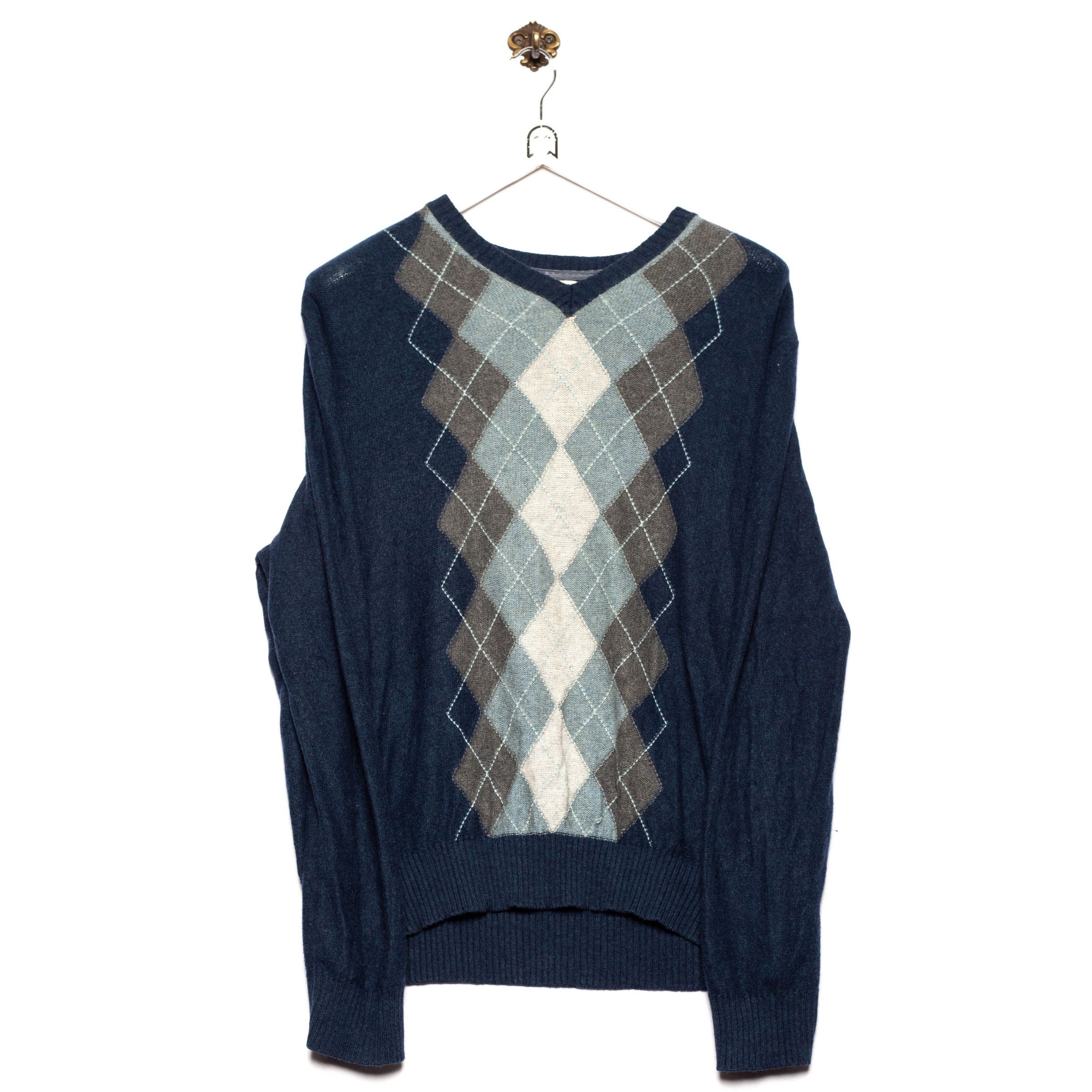 Banana Republic Banana Republic Sweater Burlington pattern blue/grey Grailed