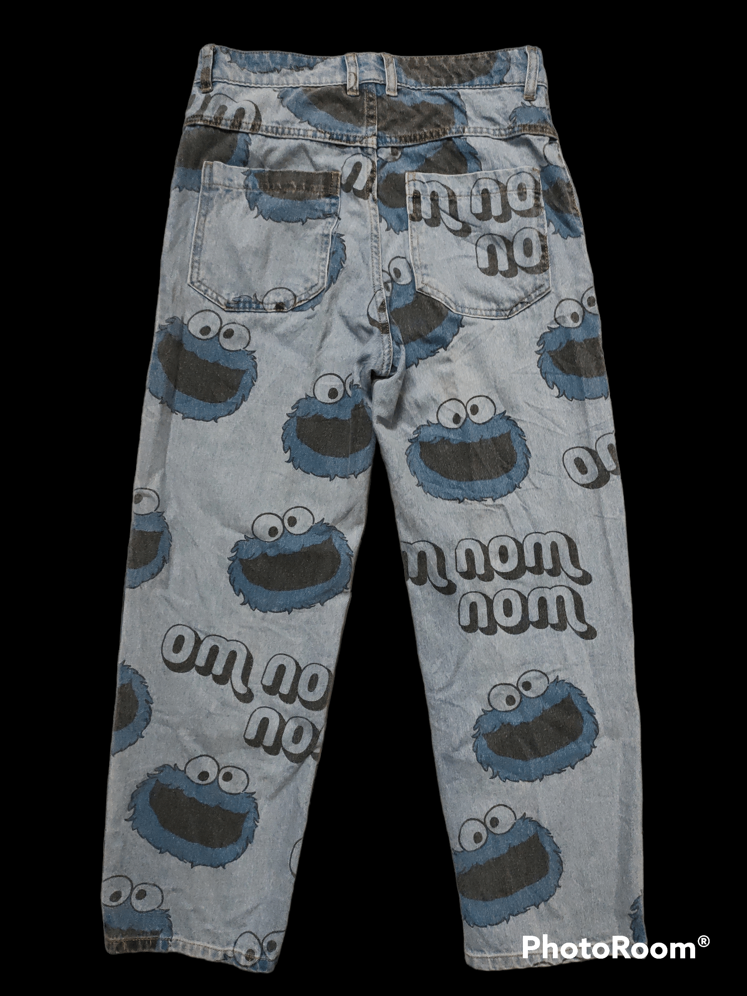 Japanese Brand Sesame Street Denime Over Print Size 30" / US 8 / IT 44 - 2 Thumbnail
