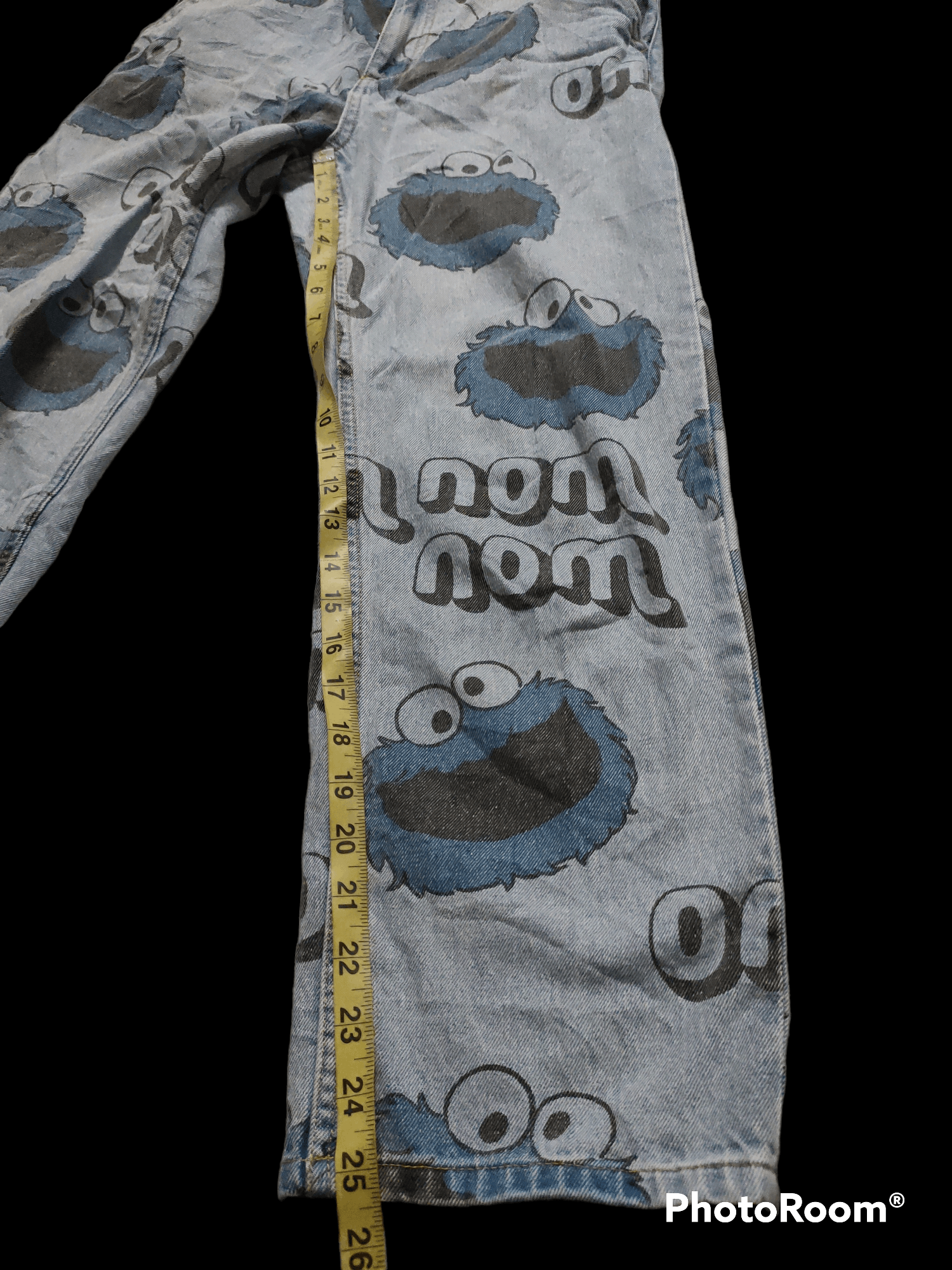 Japanese Brand Sesame Street Denime Over Print Size 30" / US 8 / IT 44 - 6 Thumbnail