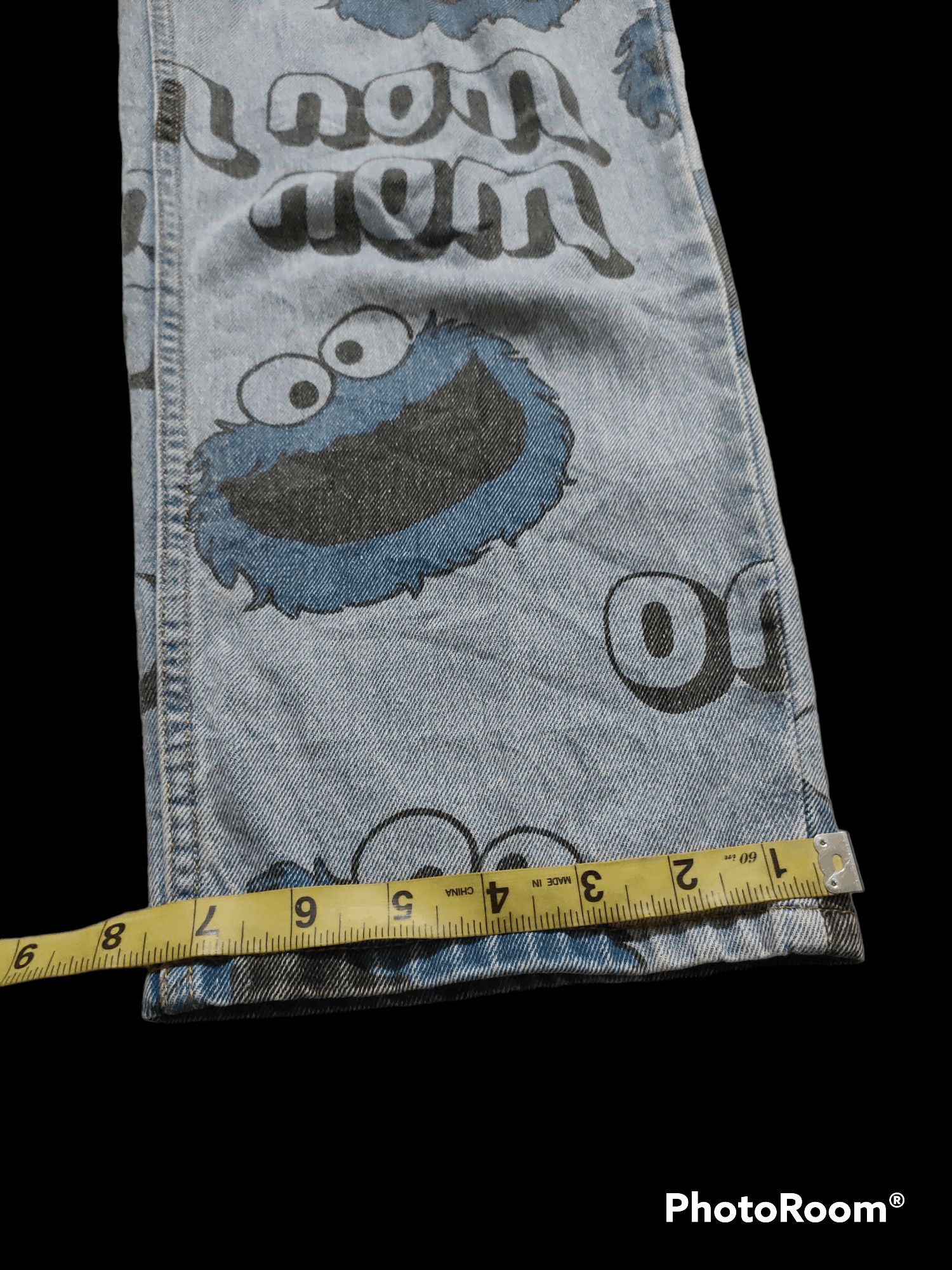 Japanese Brand Sesame Street Denime Over Print Size 30" / US 8 / IT 44 - 7 Thumbnail