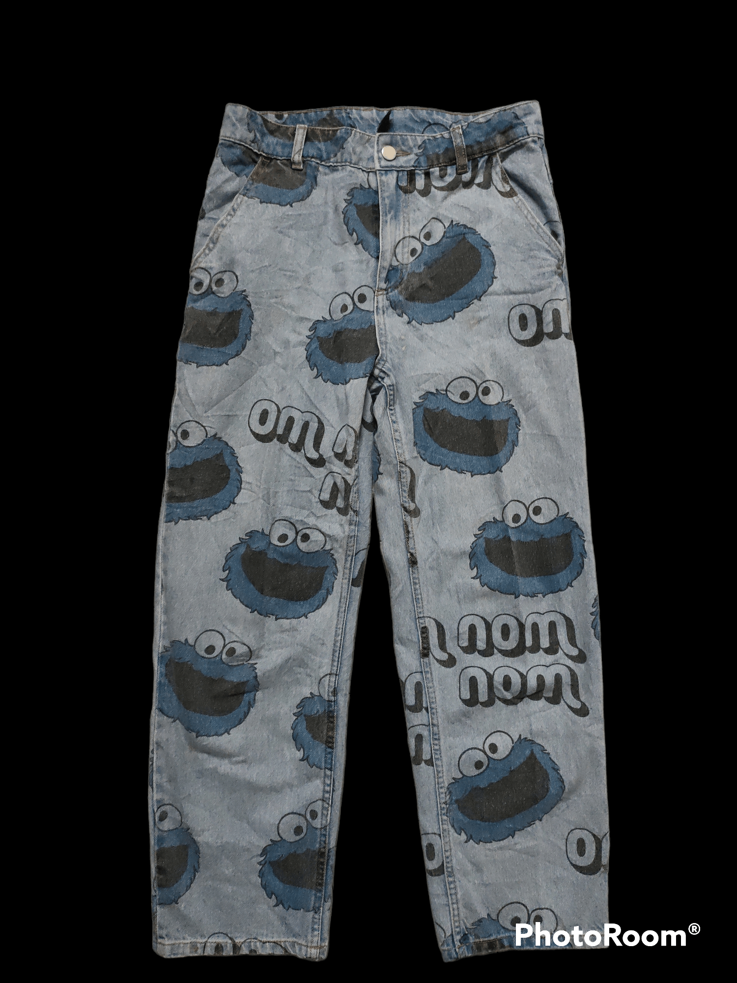 Japanese Brand Sesame Street Denime Over Print Size 30" / US 8 / IT 44 - 1 Thumbnail