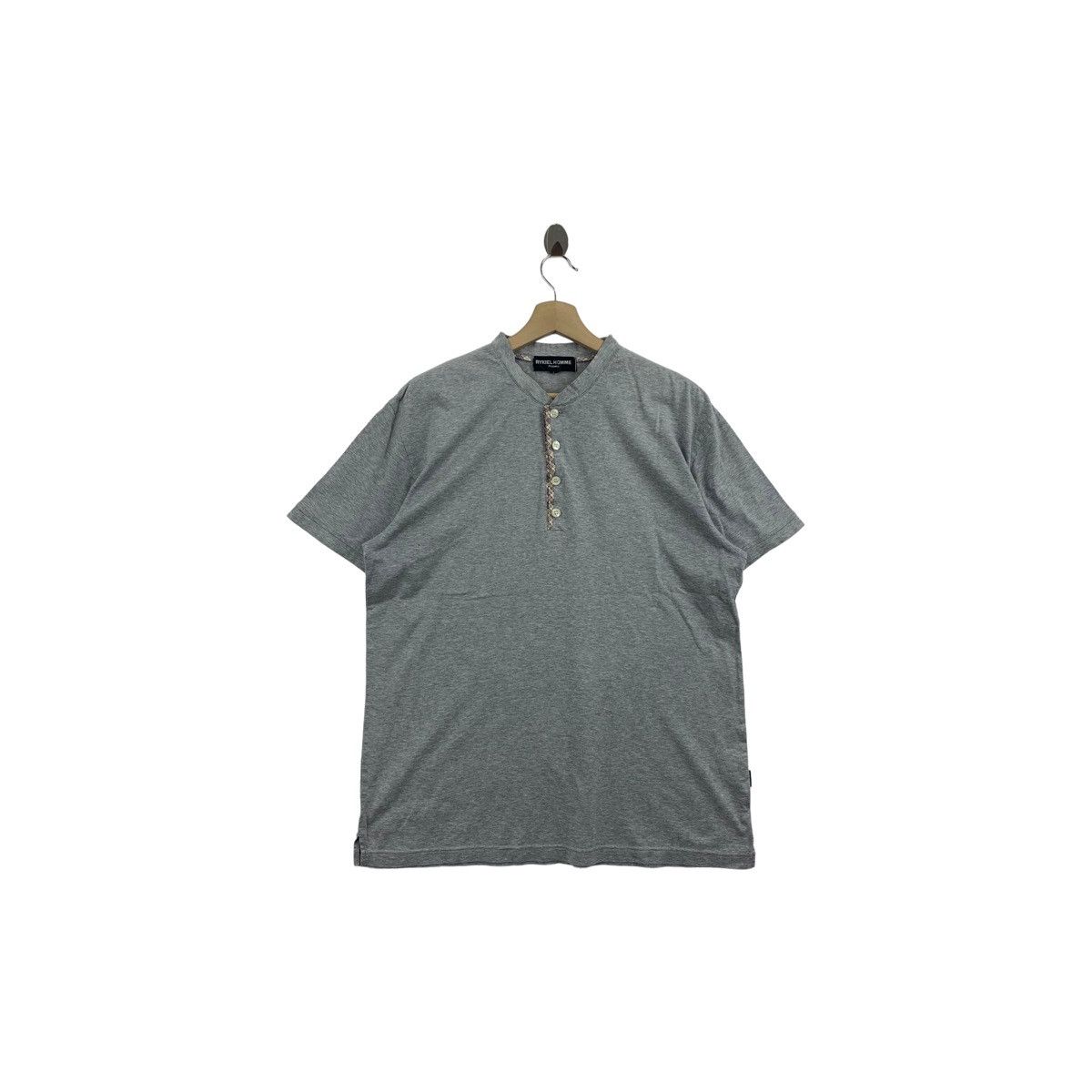 Rare!! RYKIEL HOMME Half button tshirt