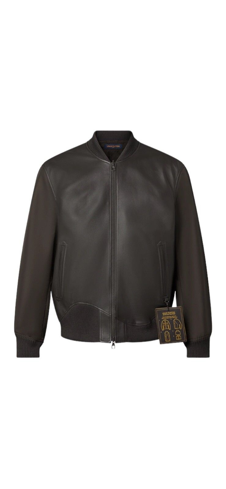 Louis Vuitton Reversible Leather Nylon Jacket, Black, 48