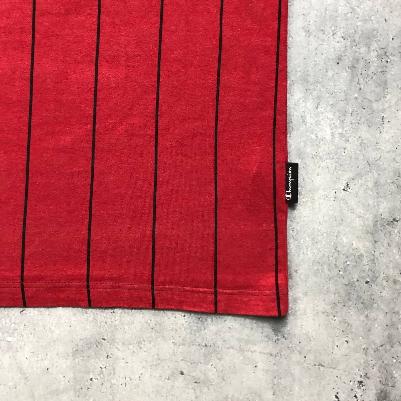 Champion Vintage Chicago Bulls NBA Champion Striped T Shirt Red M Size US M / EU 48-50 / 2 - 12 Thumbnail