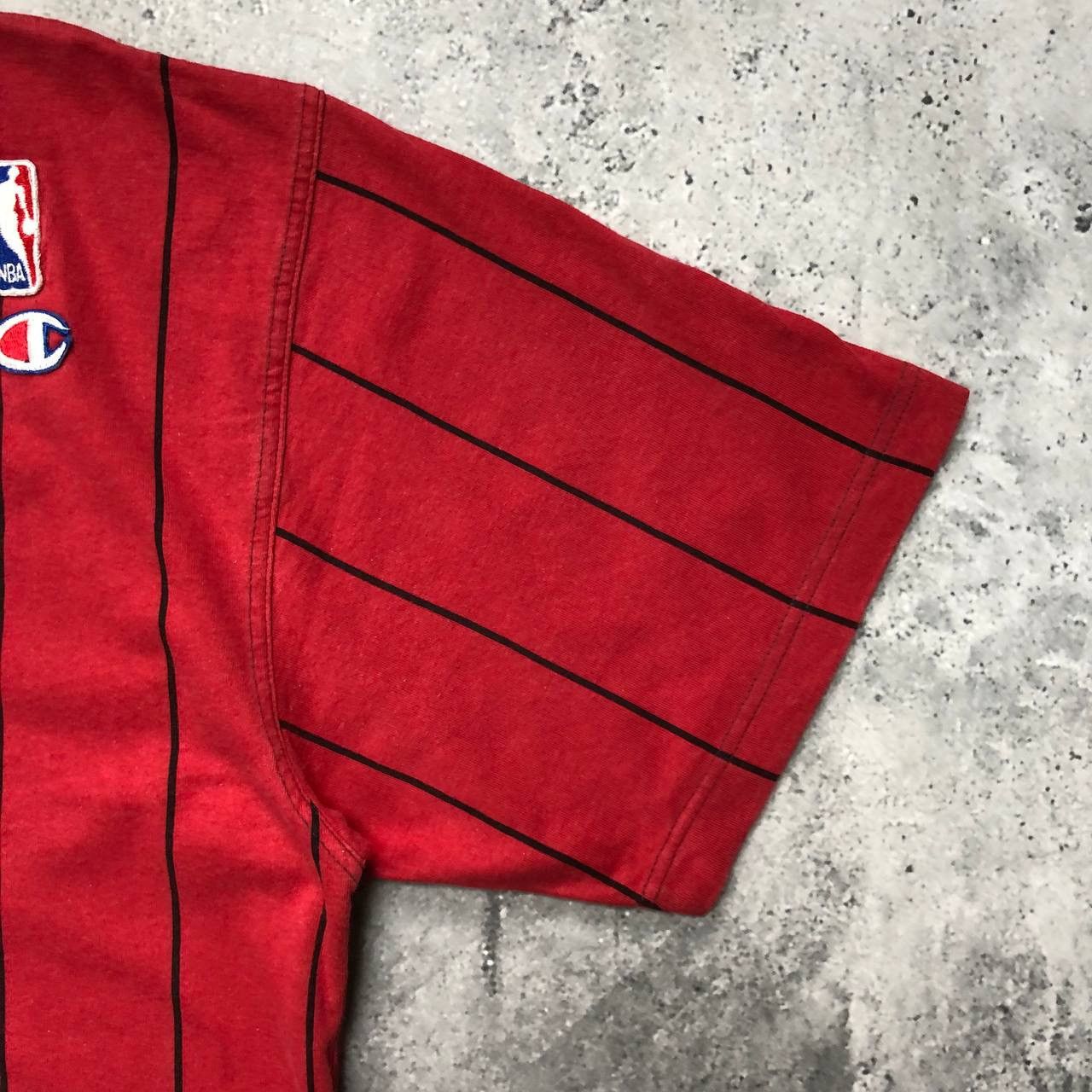 Champion Vintage Chicago Bulls NBA Champion Striped T Shirt Red M Size US M / EU 48-50 / 2 - 10 Thumbnail
