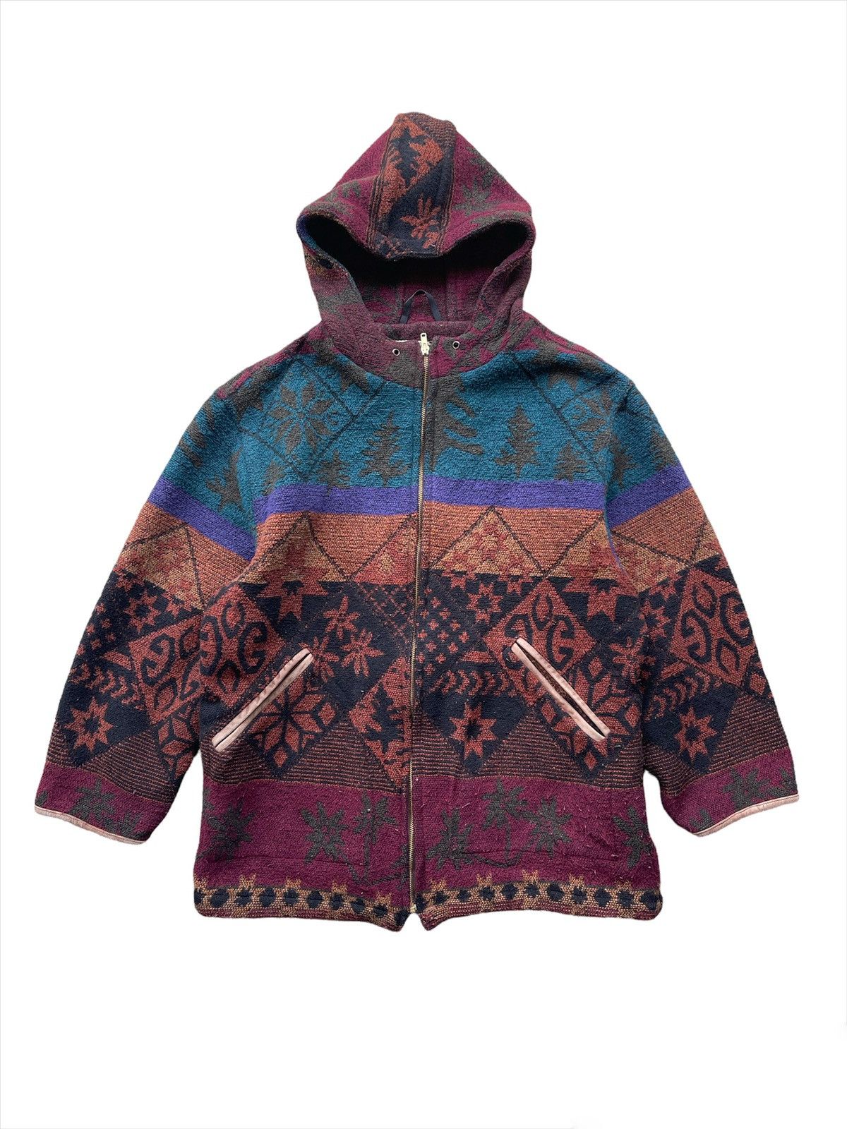 L.L. Bean Vintage L.L Bean Navajo wool zipper long jacket Size US M / EU 48-50 / 2 - 1 Thumbnail