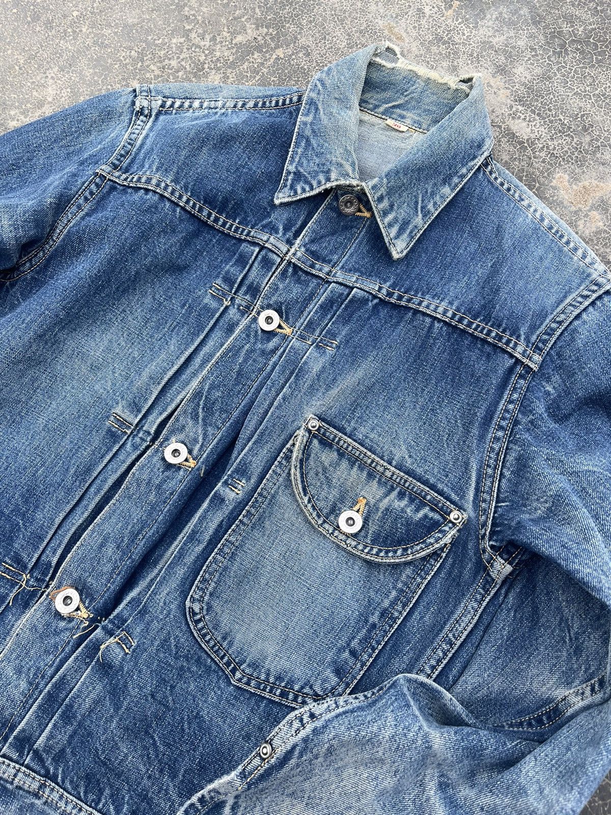 Japanese Brand Old Japanese Best Denim Selvedges trucker Jacket Size US M / EU 48-50 / 2 - 8 Thumbnail