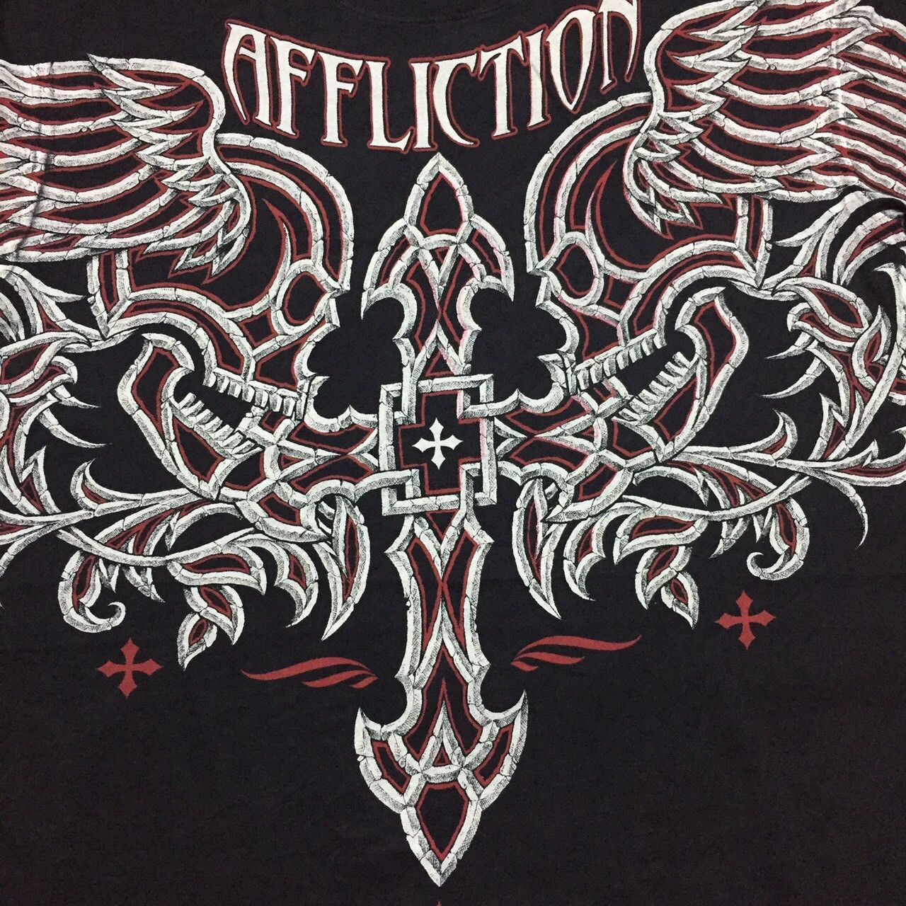 Affliction Affliction Tee wings cross Y2K style fashion tattoo | Grailed