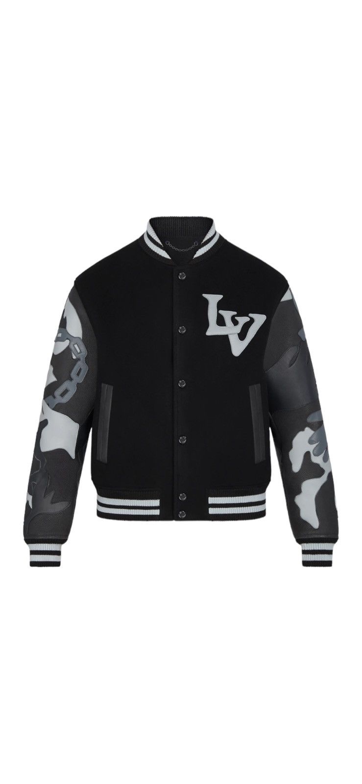 Louis Vuitton Chains Camo Varsity Jacket