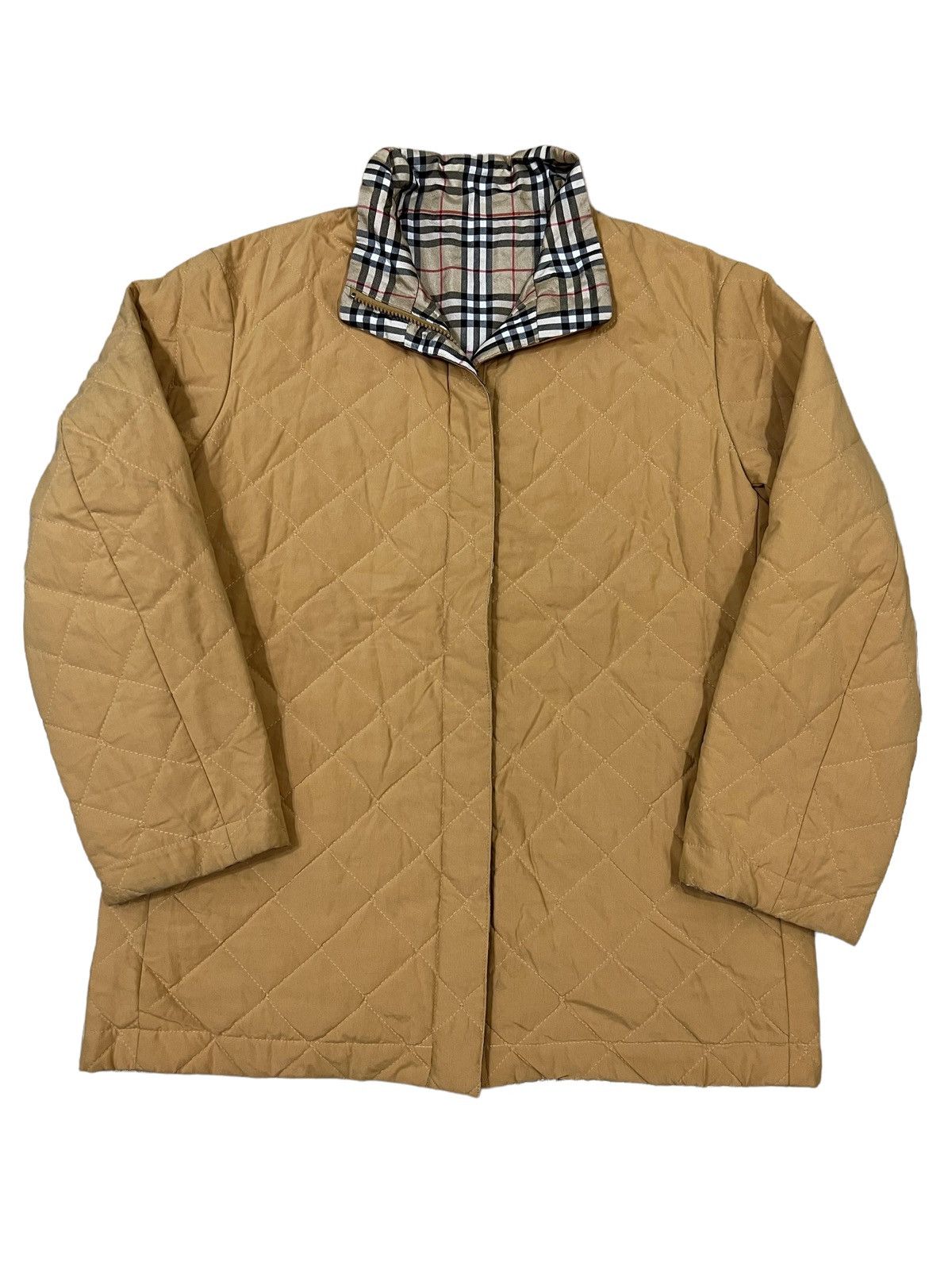 GRAIL🔥90s Burberry 🏴󠁧󠁢󠁥󠁮󠁧󠁿 Iconic Nova Check Quilted 2 Side Jacket