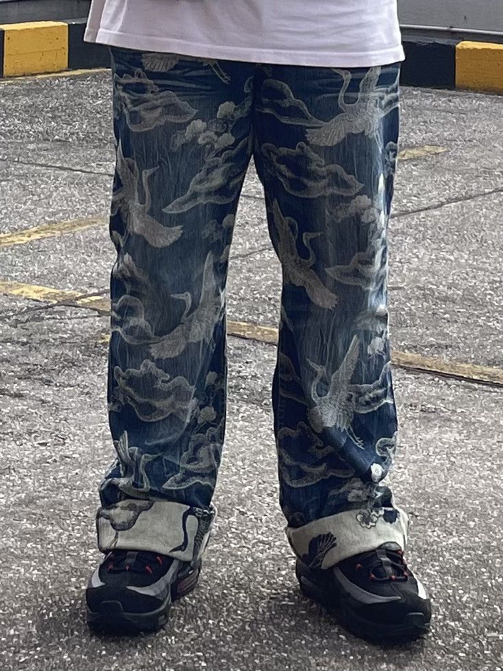 Japanese Brand × Vintage Oriental Brand Nishiki Japanese Brand Sukajan Design Jeans Size US 38 / EU 54 - 2 Thumbnail