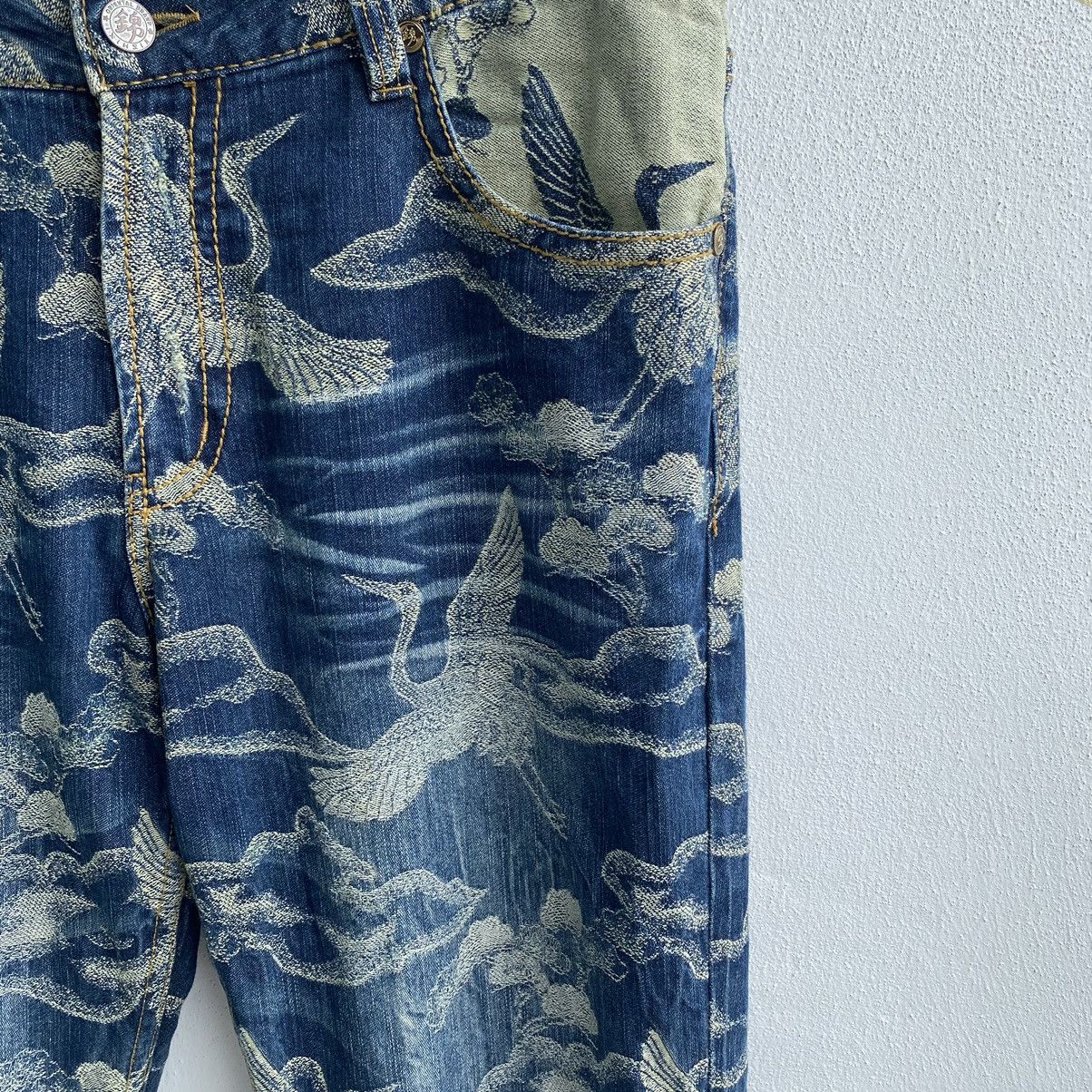 Japanese Brand × Vintage Oriental Brand Nishiki Japanese Brand Sukajan Design Jeans Size US 38 / EU 54 - 9 Thumbnail