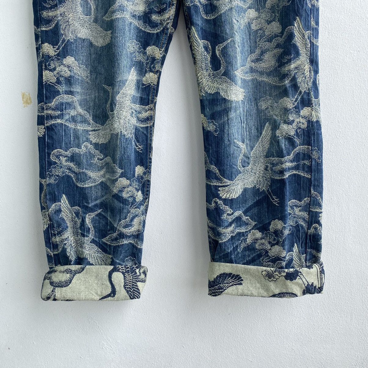 Japanese Brand × Vintage Oriental Brand Nishiki Japanese Brand Sukajan Design Jeans Size US 38 / EU 54 - 10 Thumbnail
