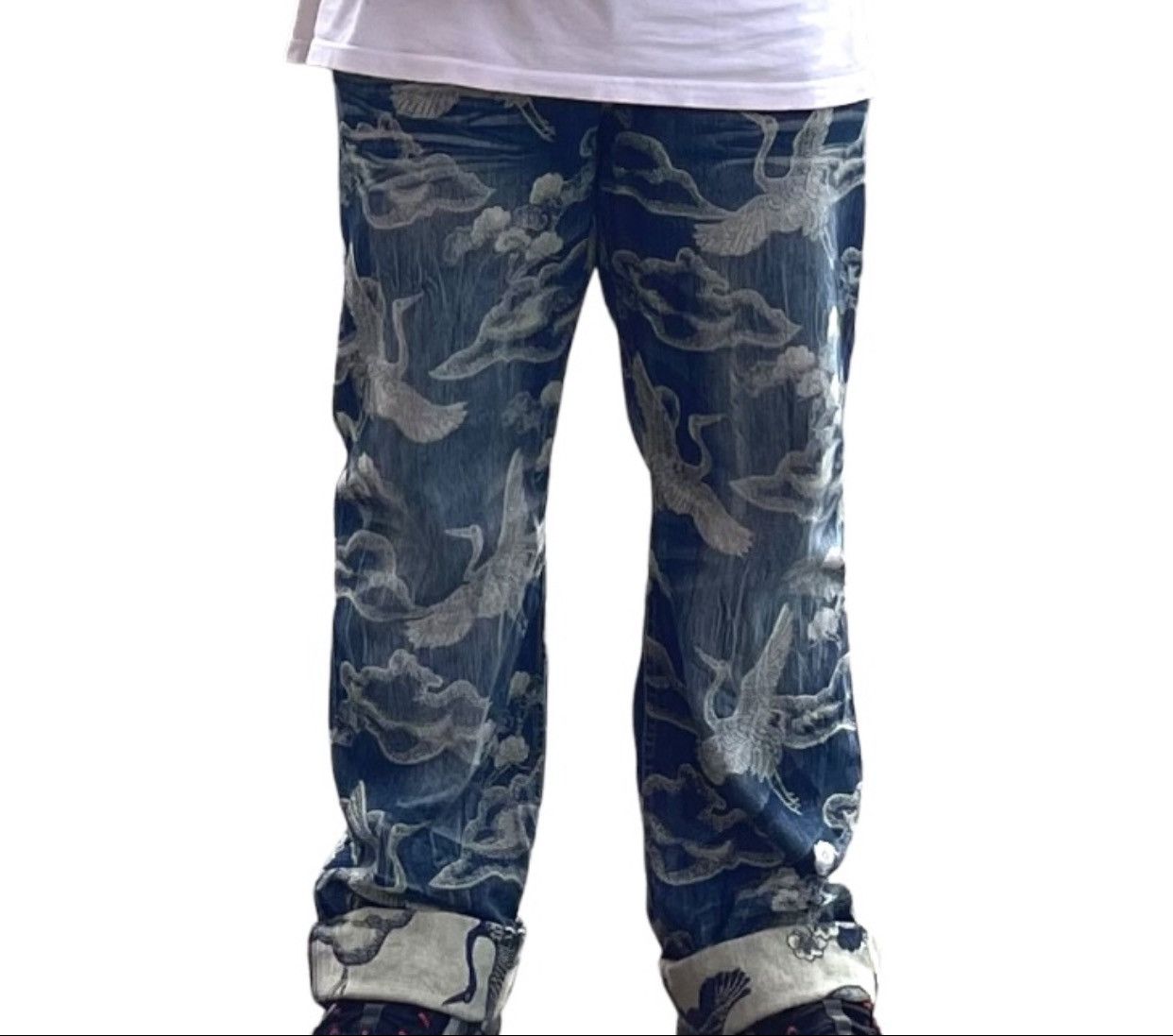 Japanese Brand × Vintage Oriental Brand Nishiki Japanese Brand Sukajan Design Jeans Size US 38 / EU 54 - 1 Thumbnail